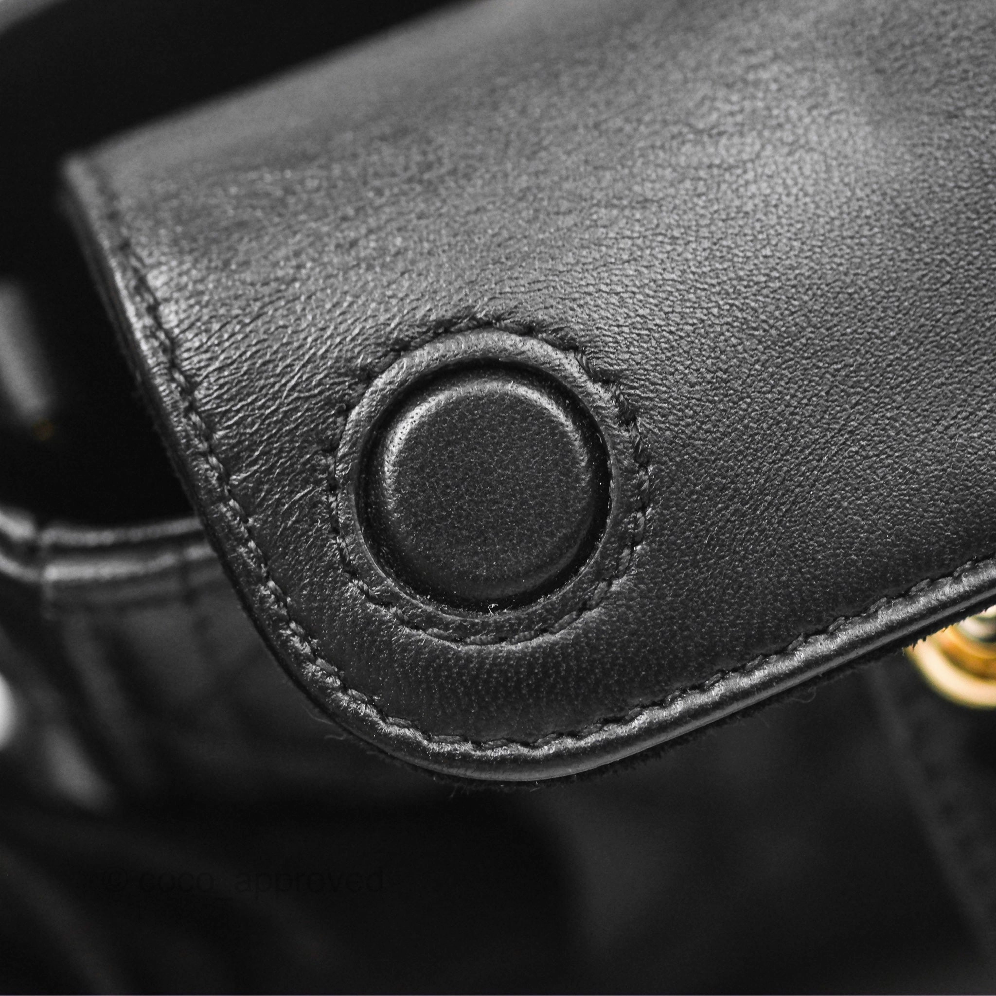 Dior Small Lady D-Joy Bag Black Lambskin Cannage Gold Hardware