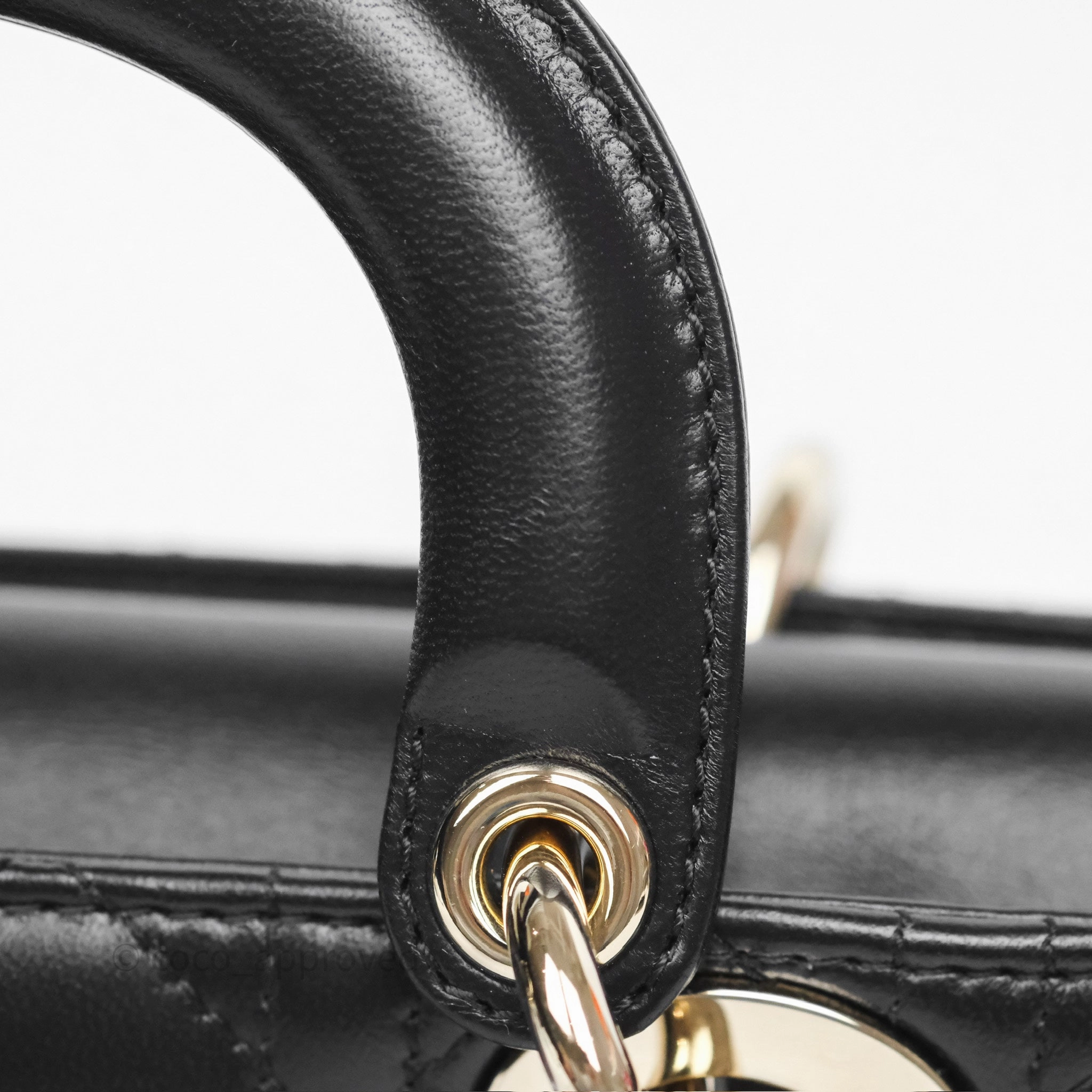 Dior Small Lady D-Joy Bag Black Lambskin Cannage Gold Hardware