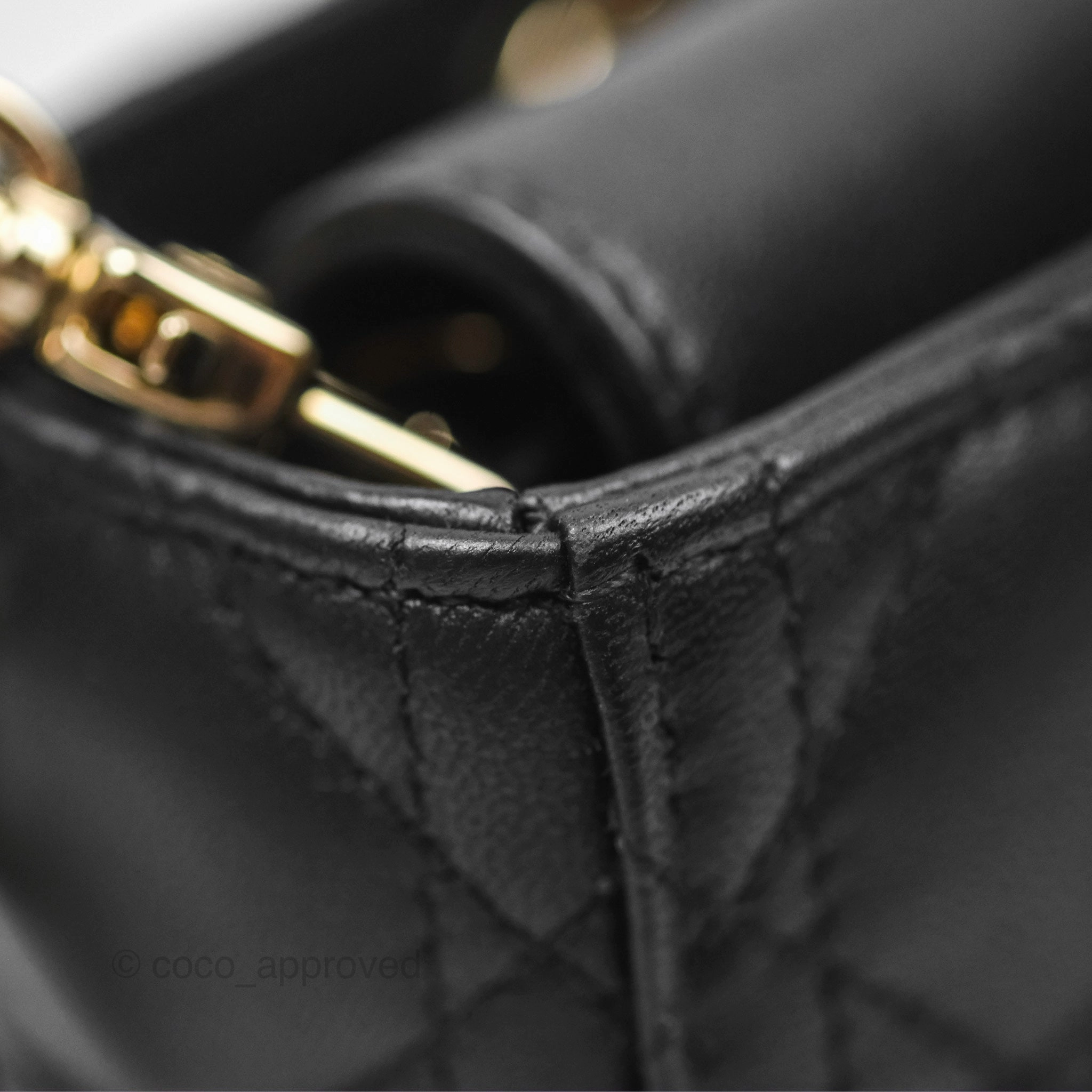 Dior Small Lady D-Joy Bag Black Lambskin Cannage Gold Hardware
