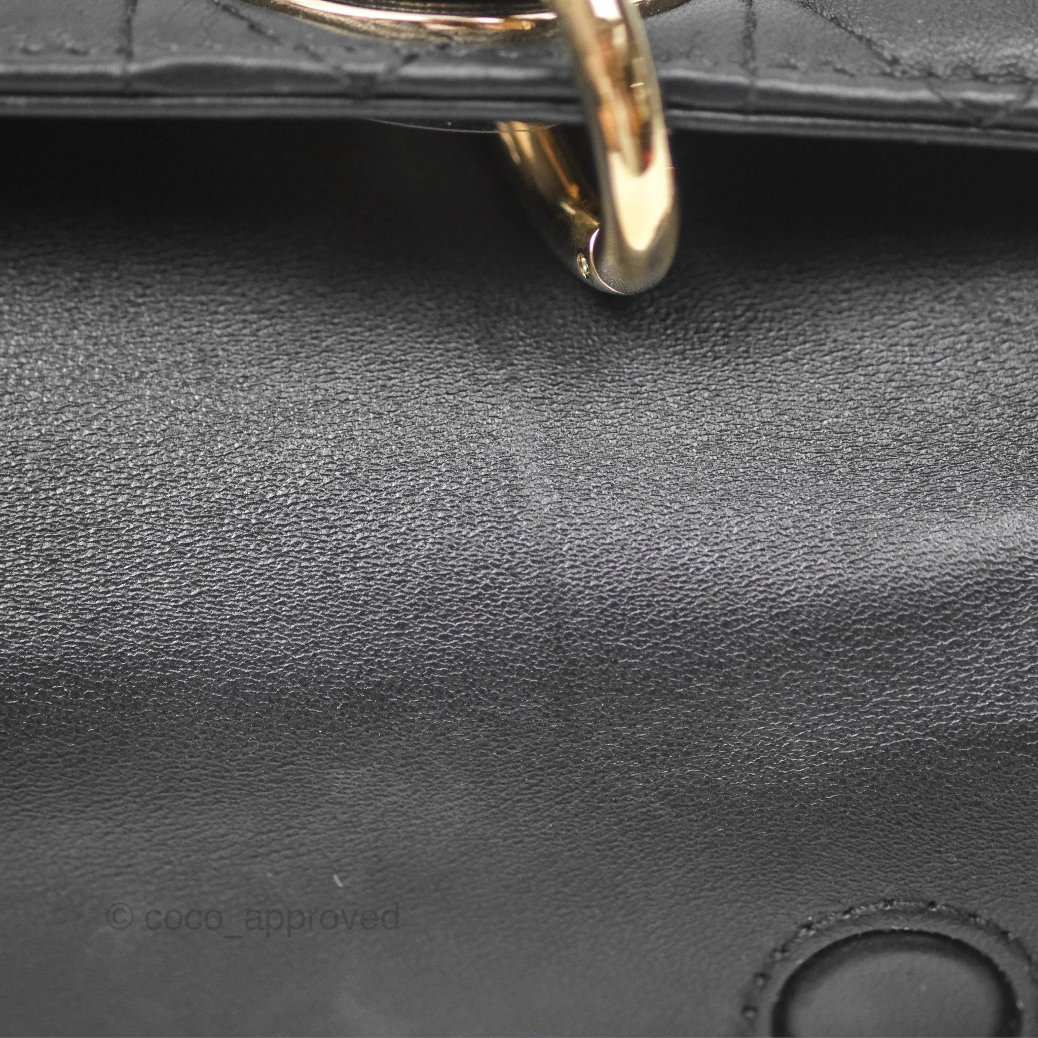 Dior Small Lady D-Joy Bag Black Lambskin Cannage Gold Hardware