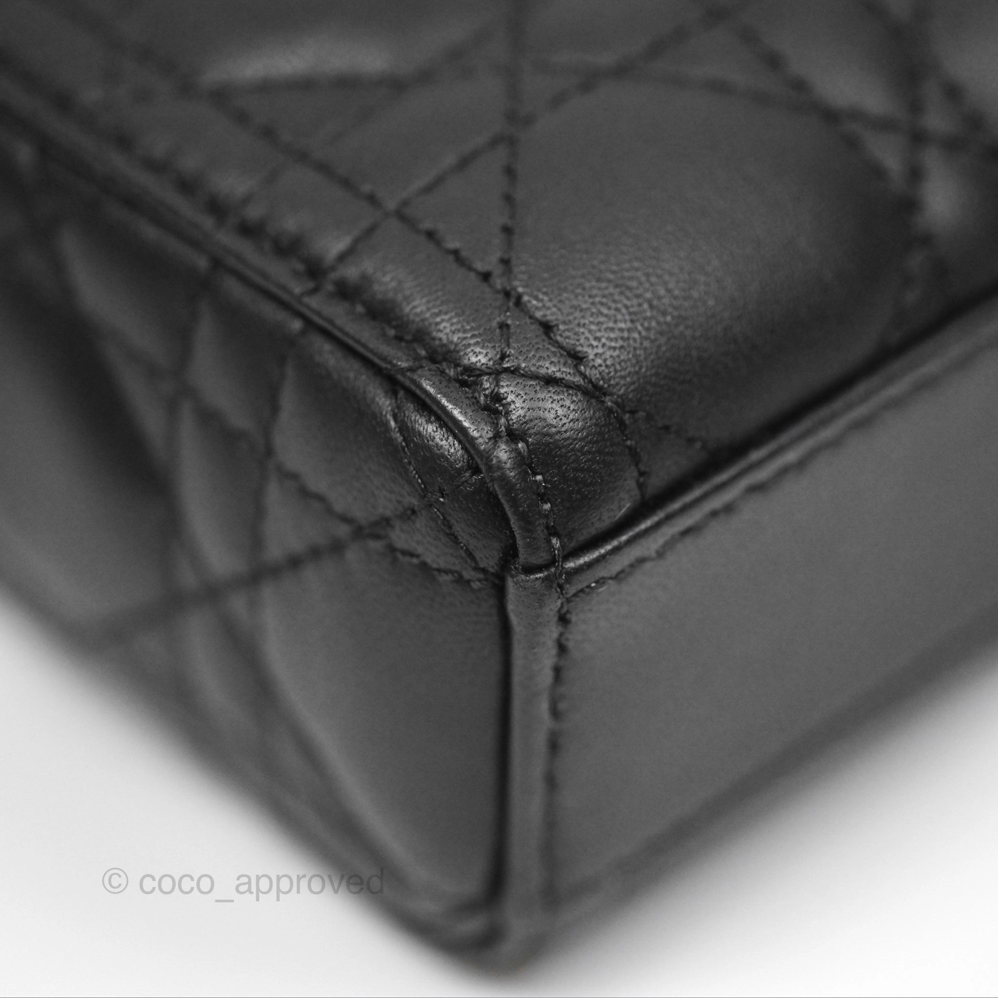 Dior Small Lady D-Joy Bag Black Lambskin Cannage Gold Hardware