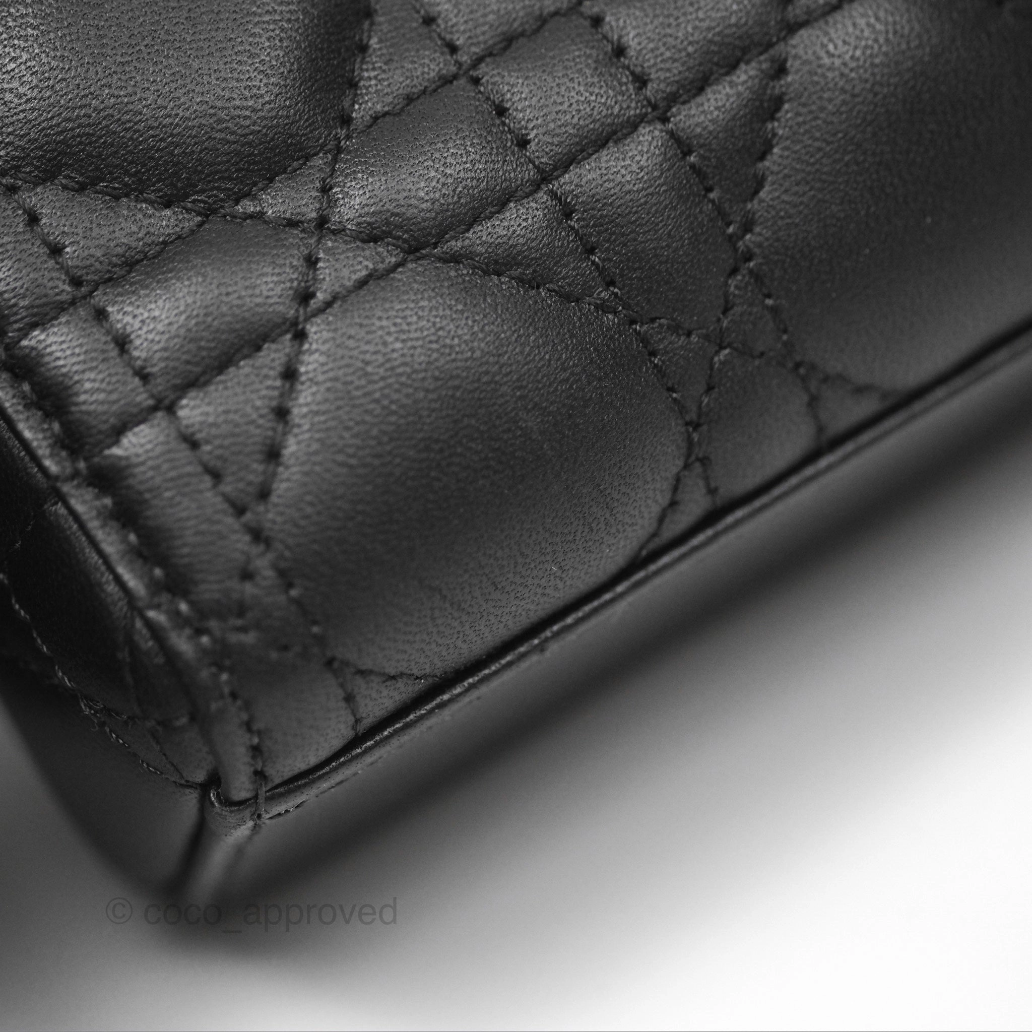 Dior Small Lady D-Joy Bag Black Lambskin Cannage Gold Hardware