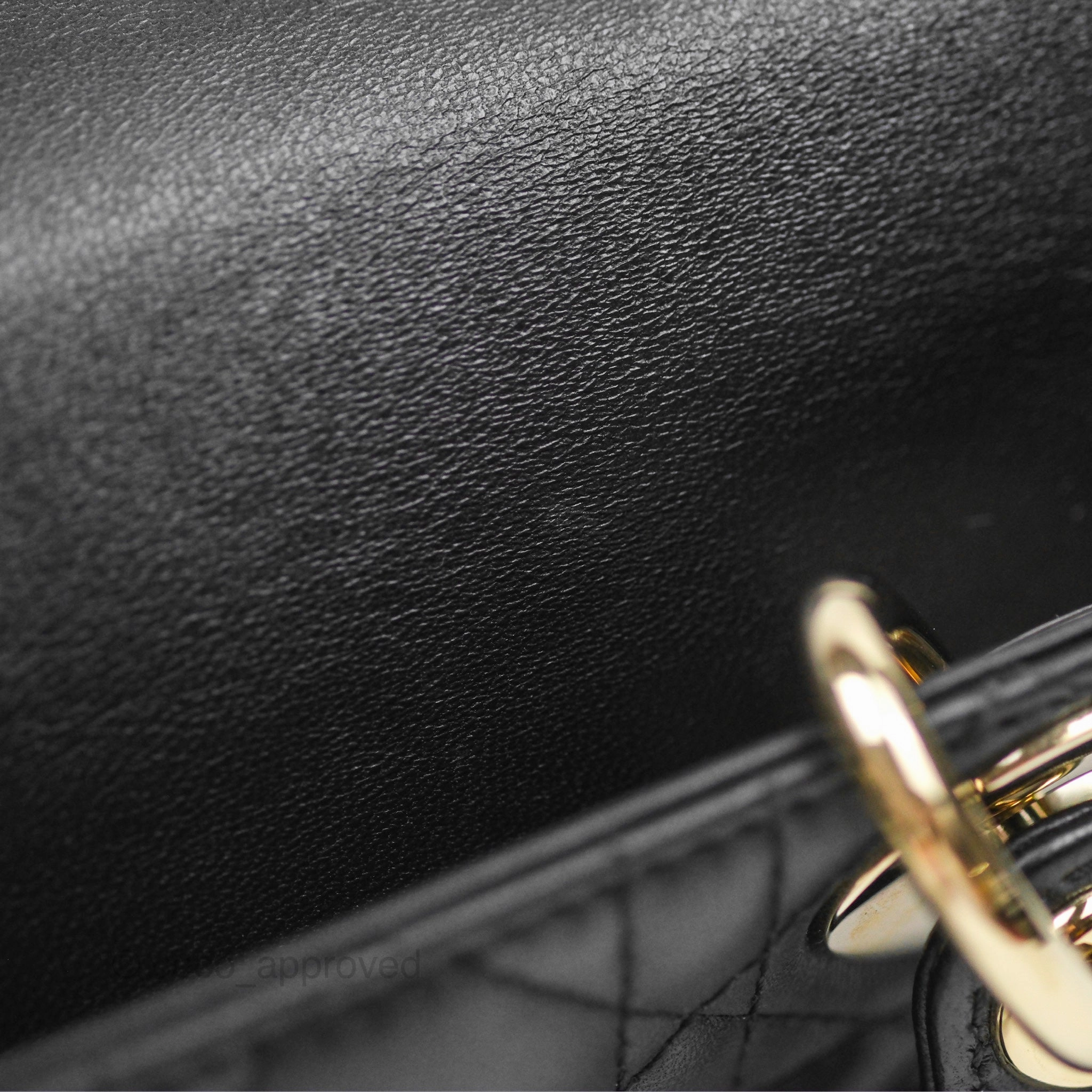 Dior Small Lady D-Joy Bag Black Lambskin Cannage Gold Hardware