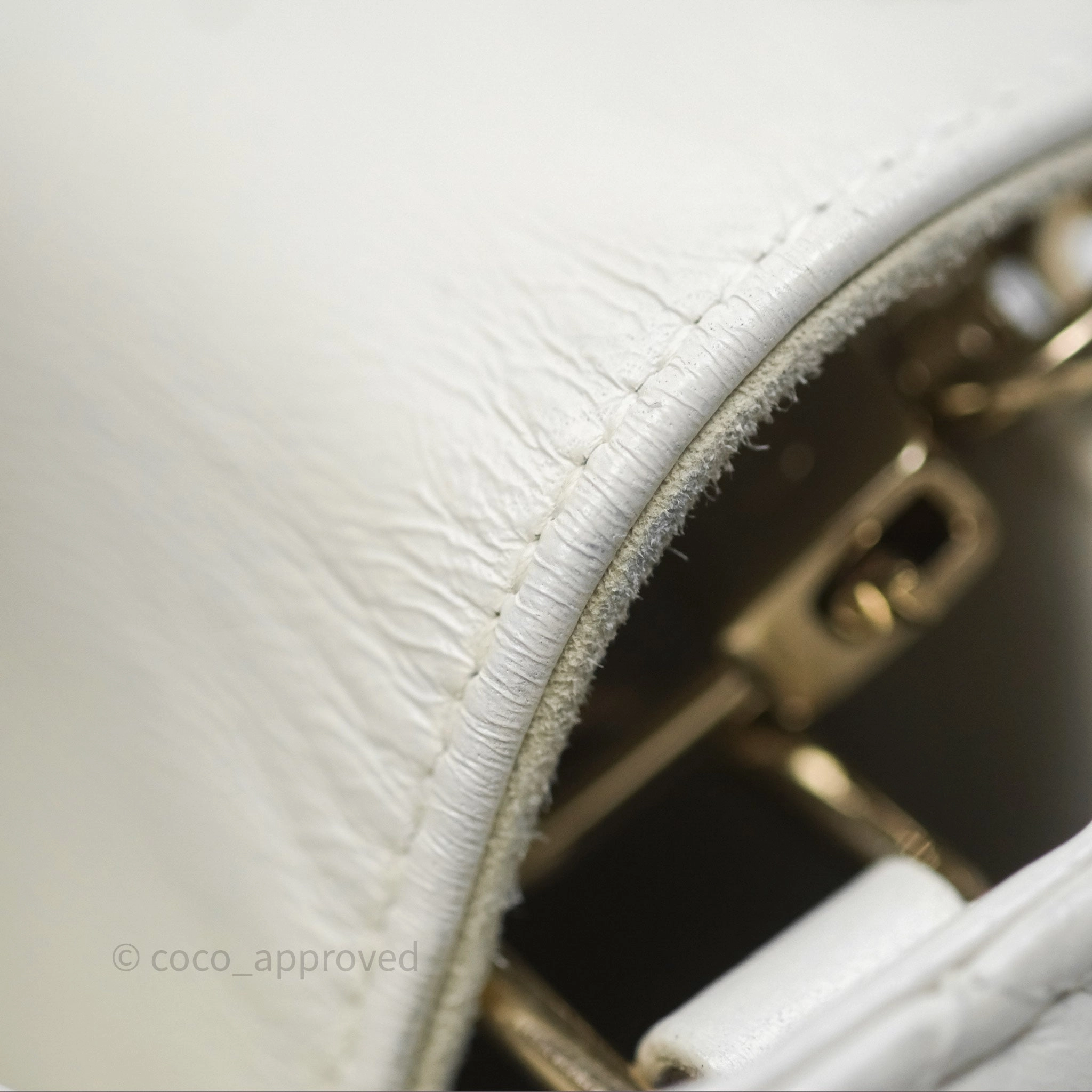 Dior Small Lady D-Joy Bag Ivory White Lambskin Cannage Gold Hardware
