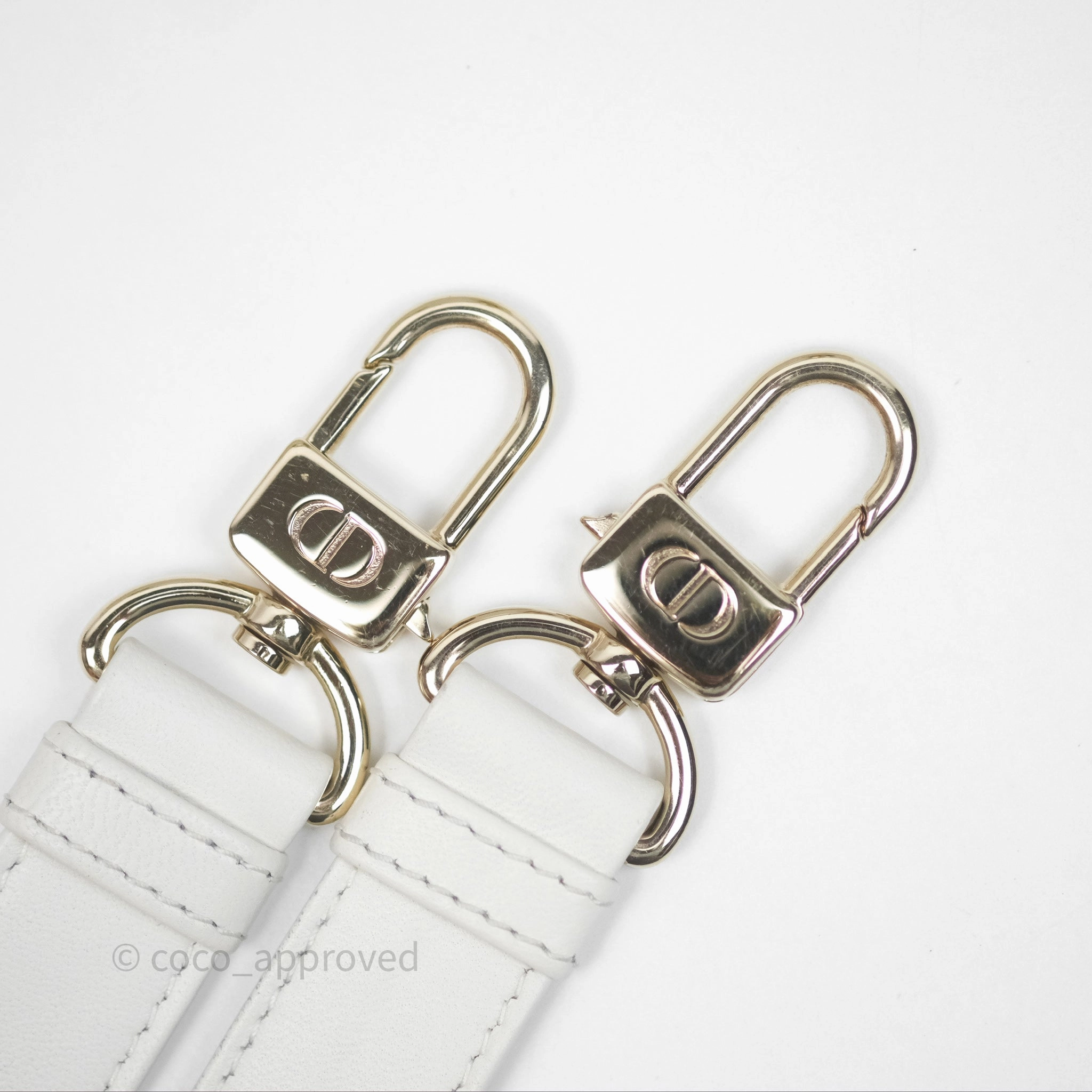 Dior Small Lady D-Joy Bag Ivory White Lambskin Cannage Gold Hardware