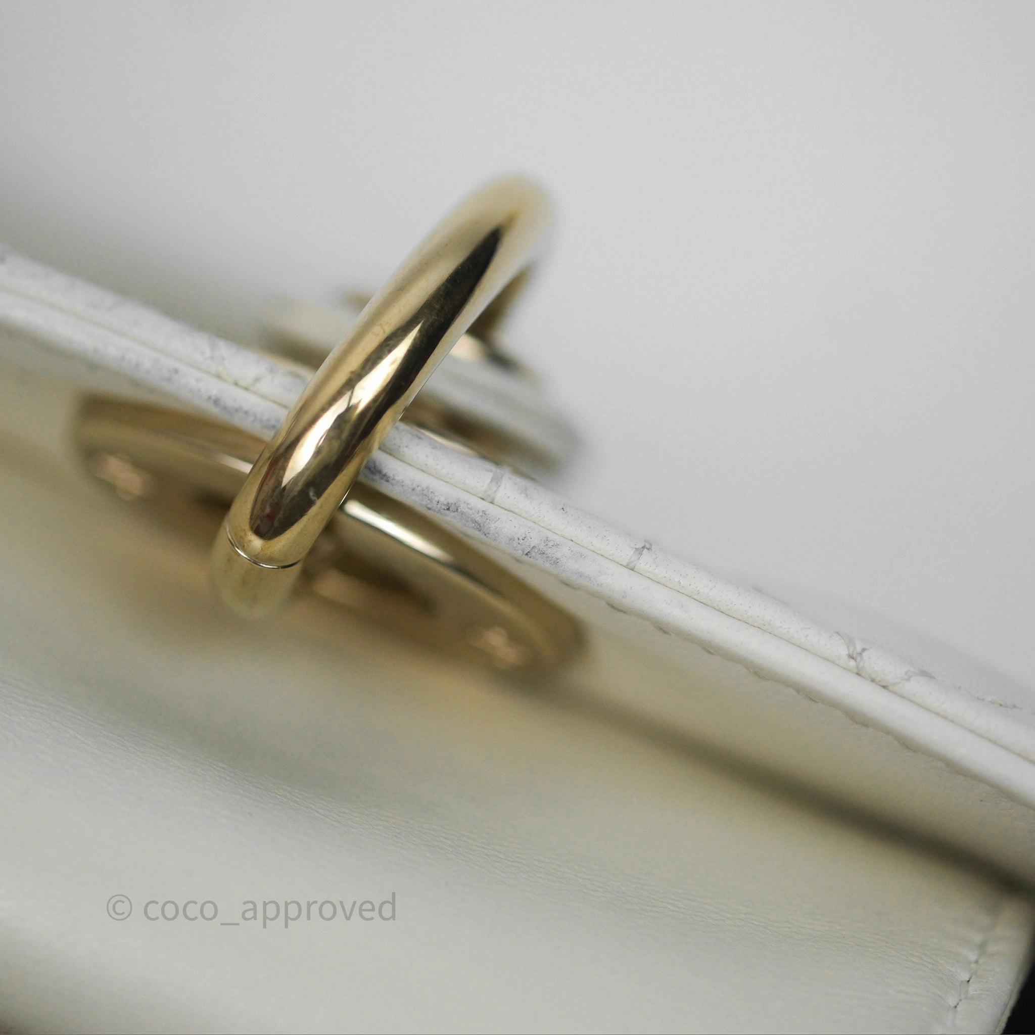 Dior Small Lady D-Joy Bag Ivory White Lambskin Cannage Gold Hardware