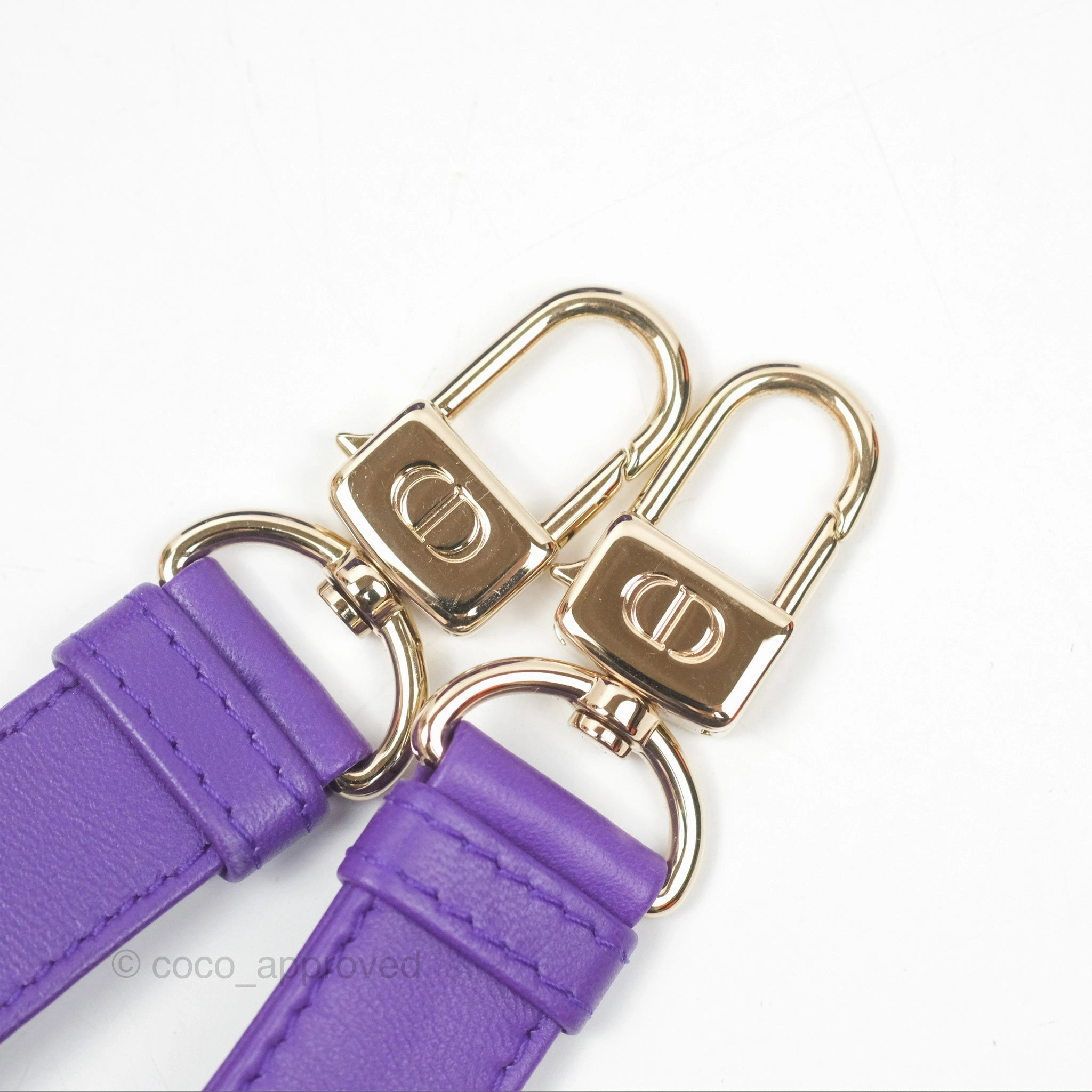 Dior Small Lady D-Joy Bag Purple Lambskin Cannage Gold Hardware