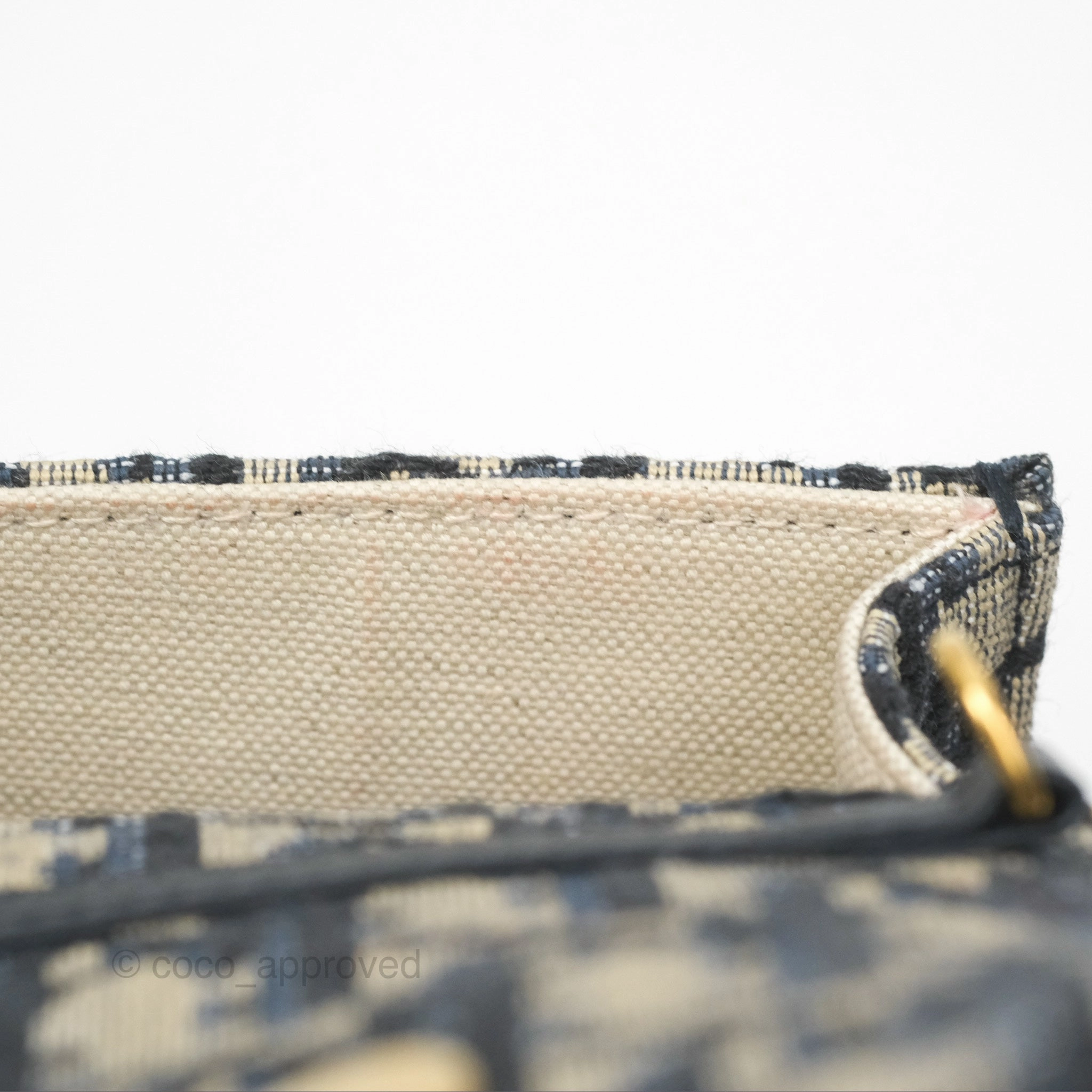 Dior Vertical Saddle Phone Holder Navy Oblique Canvas