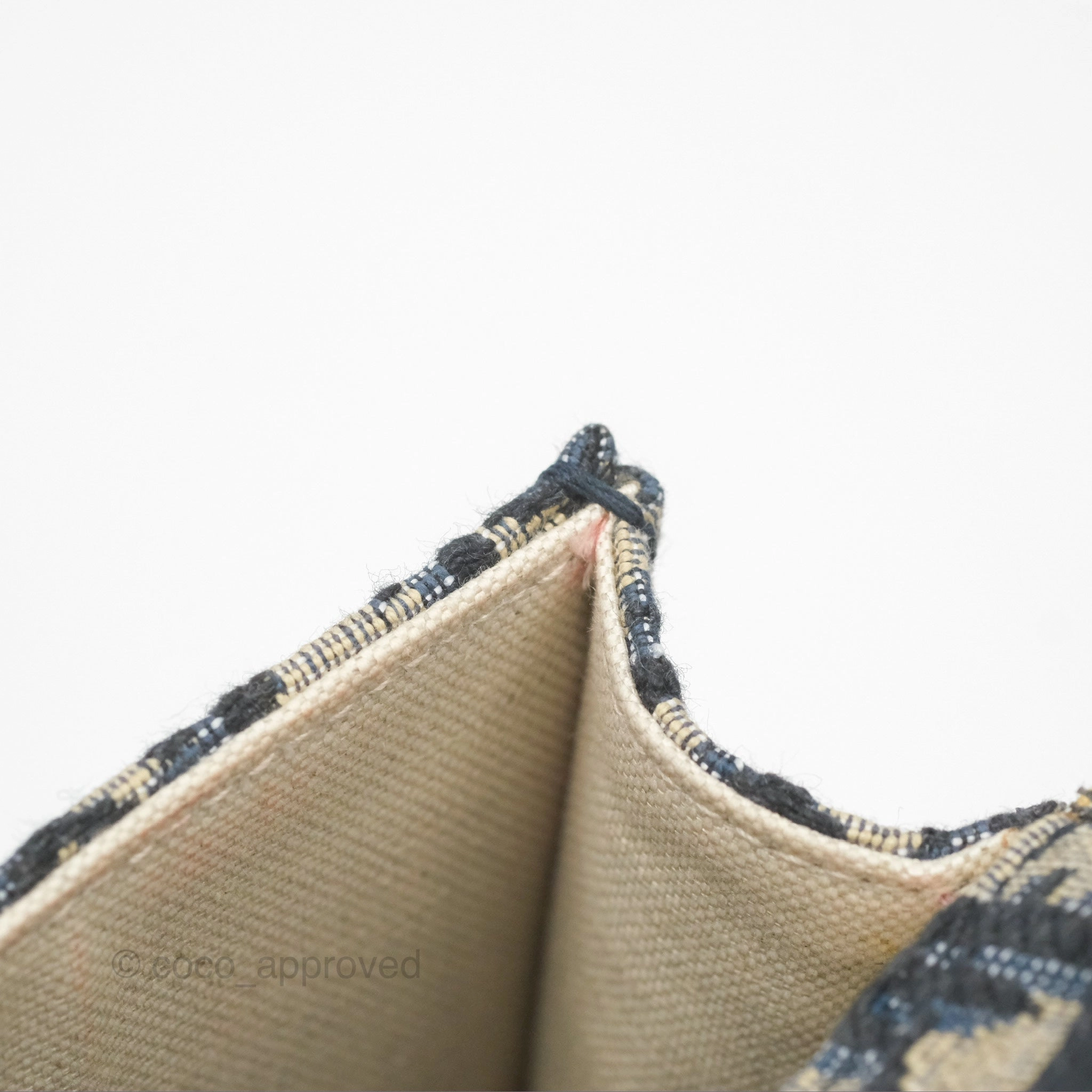 Dior Vertical Saddle Phone Holder Navy Oblique Canvas