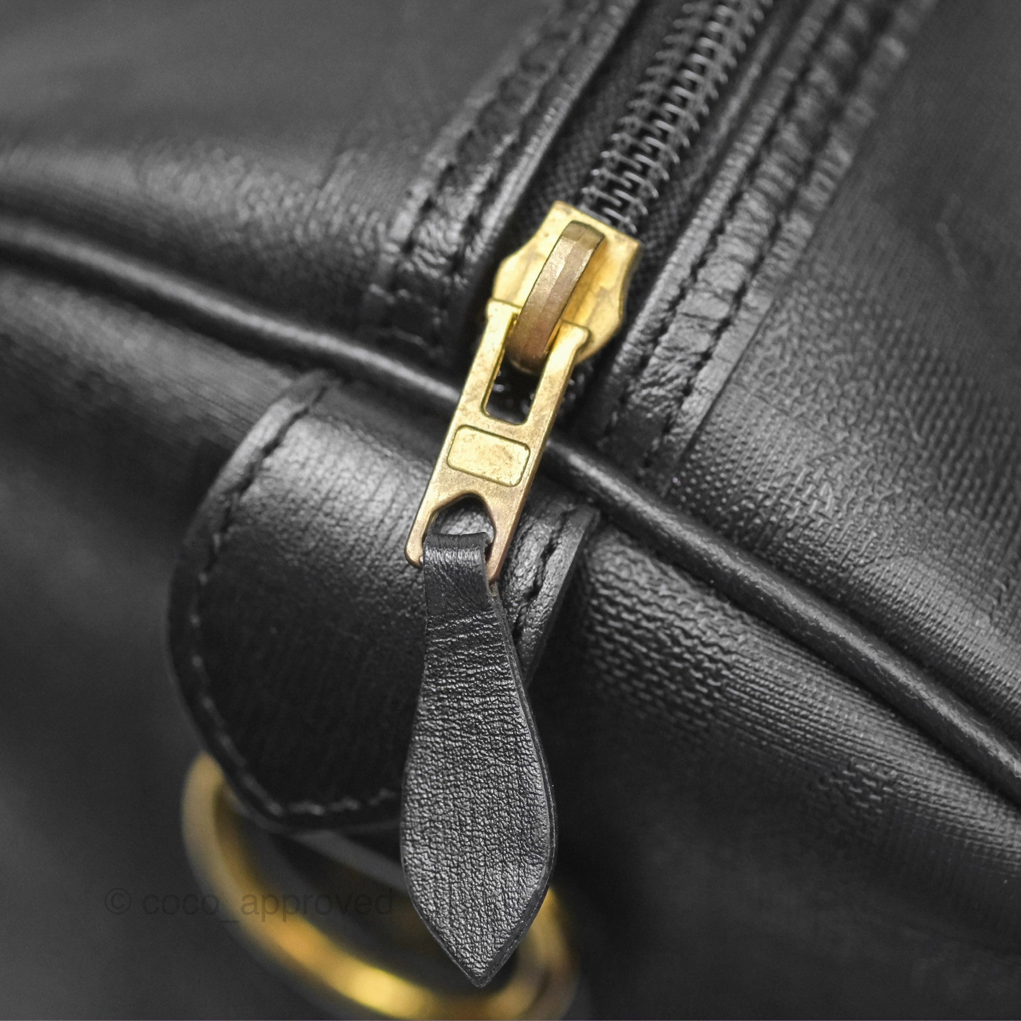 Dior Vintage Trotter Boston Duffle Bag Oblique Black