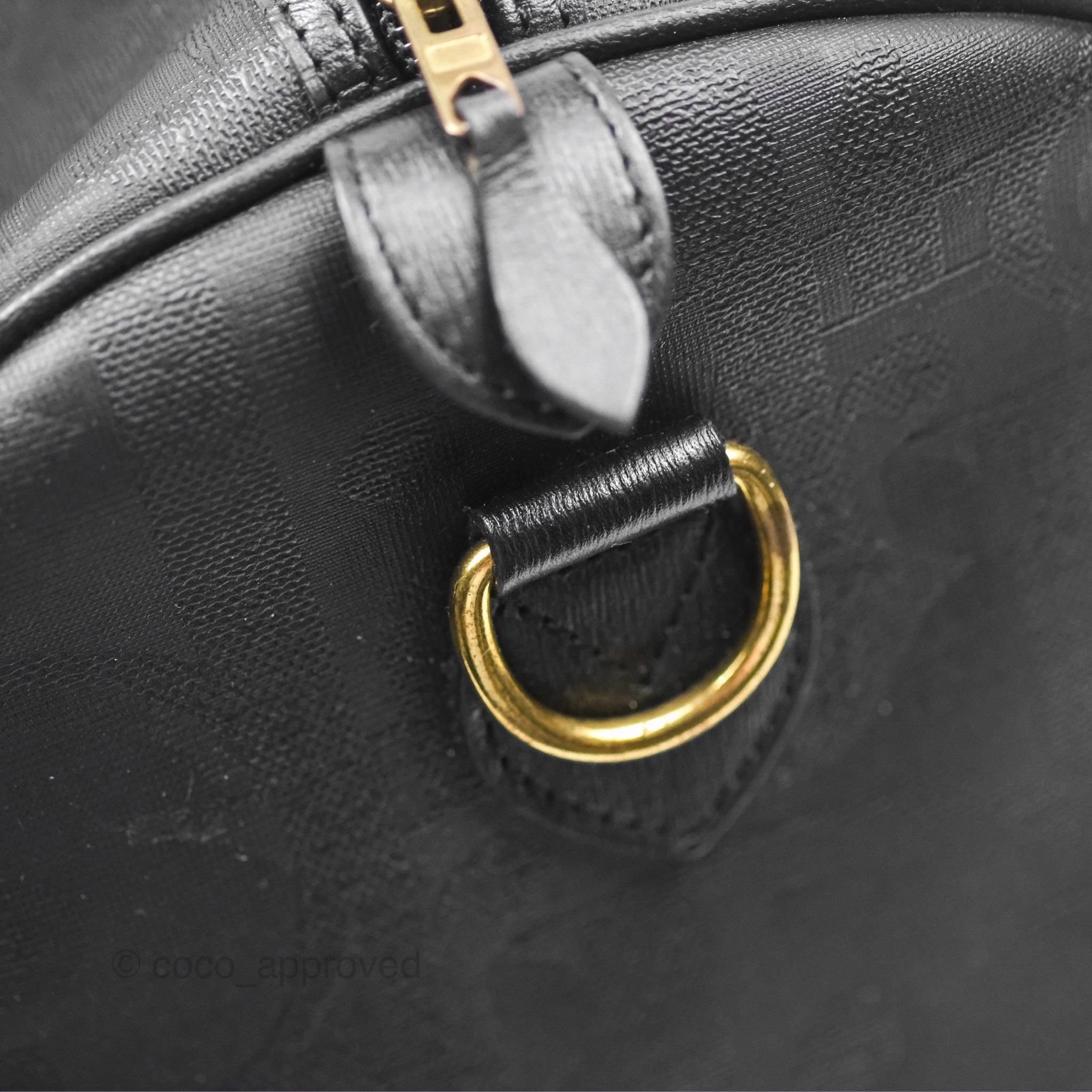 Dior Vintage Trotter Boston Duffle Bag Oblique Black