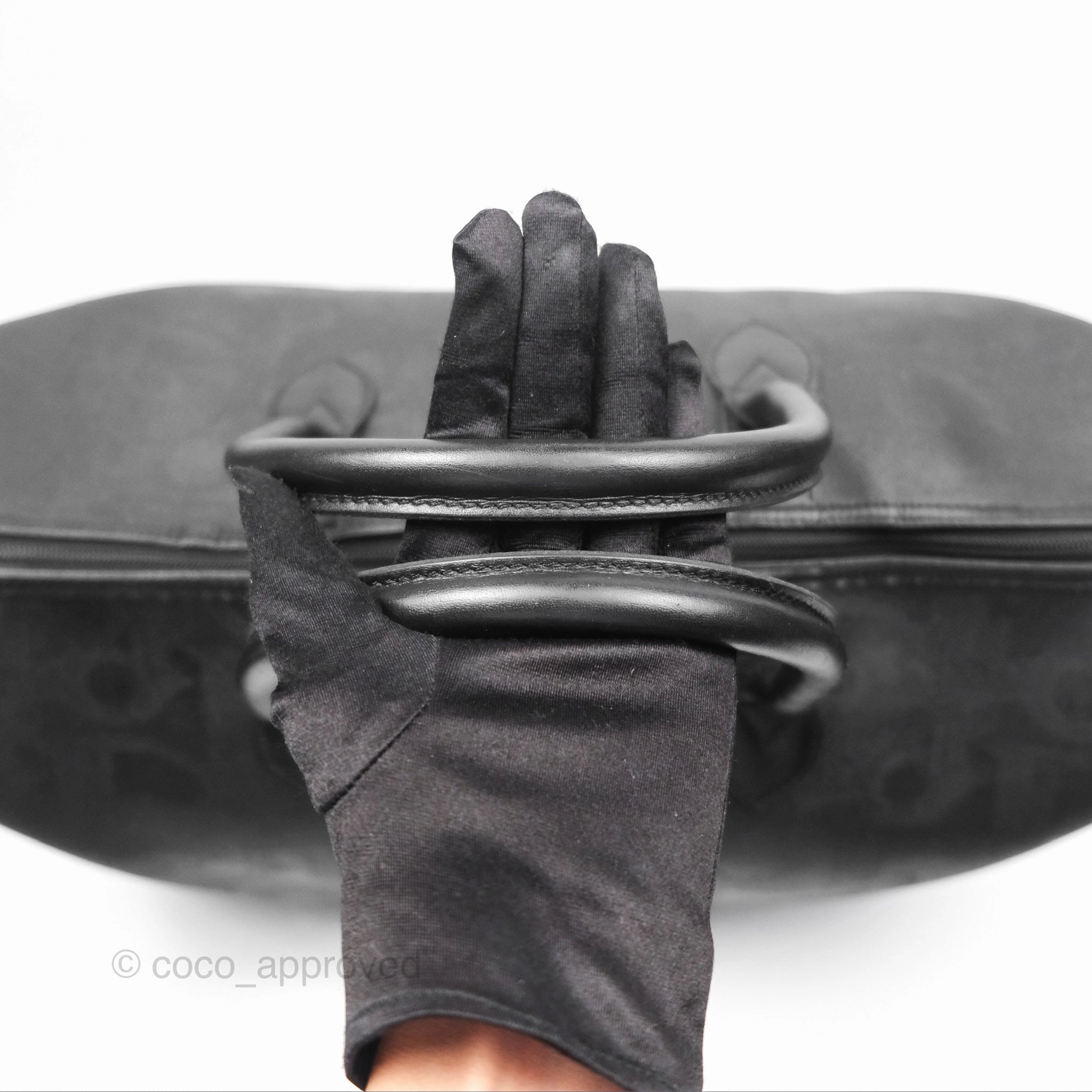 Dior Vintage Trotter Boston Duffle Bag Oblique Black