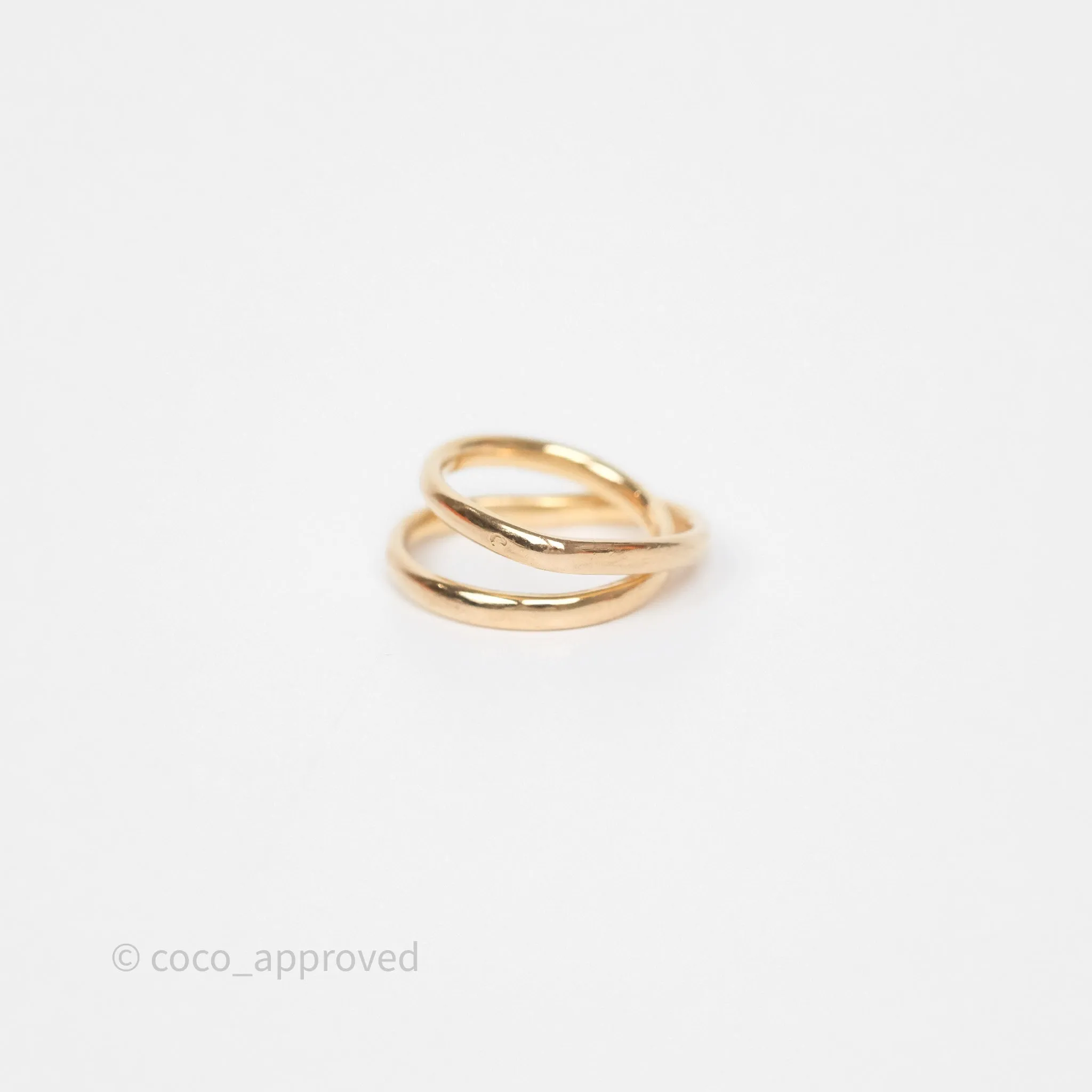 Hermes Bague Vertige Coeur MM Or Rose Ring 18k Size 51