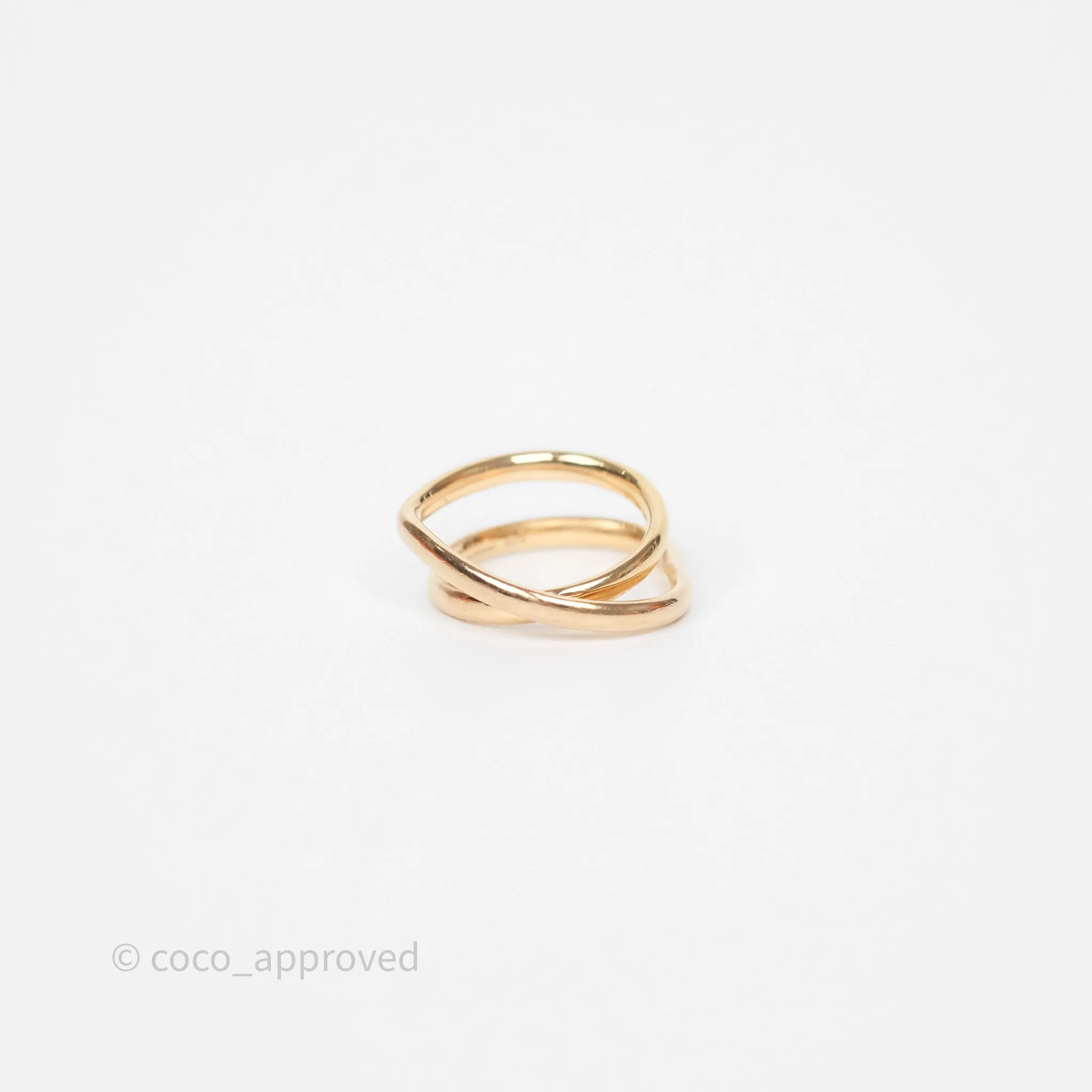 Hermes Bague Vertige Coeur MM Or Rose Ring 18k Size 51