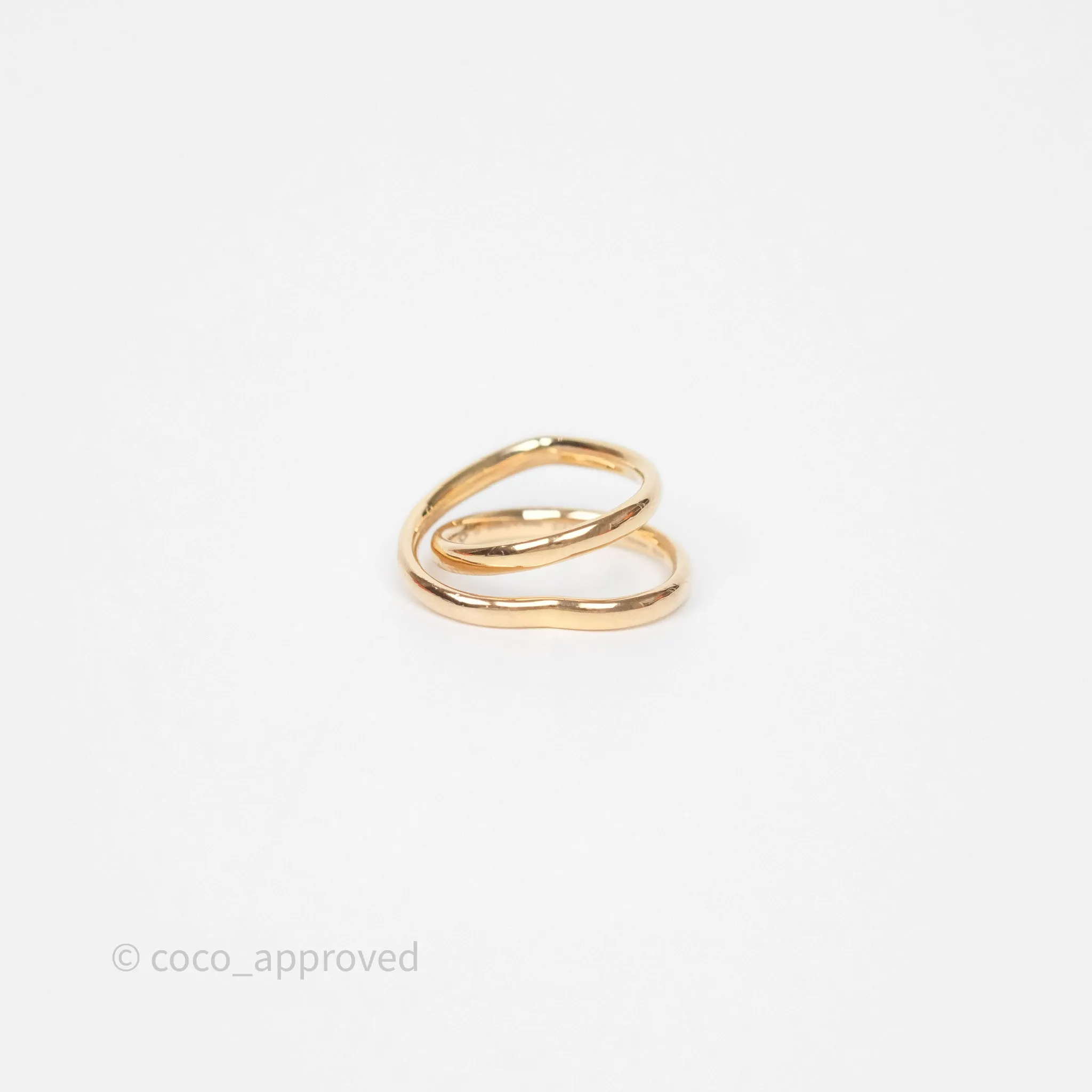 Hermes Bague Vertige Coeur MM Or Rose Ring 18k Size 51