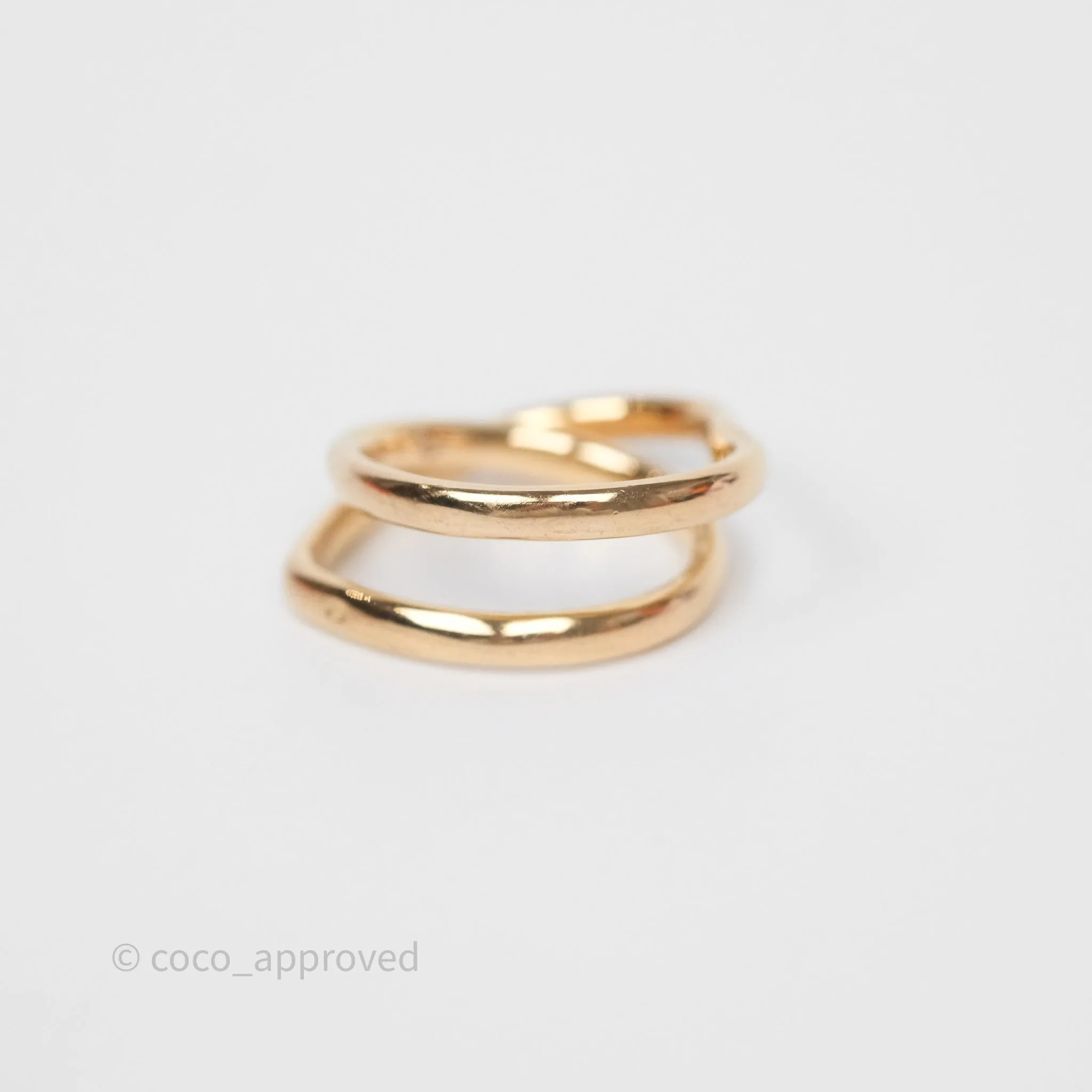 Hermes Bague Vertige Coeur MM Or Rose Ring 18k Size 51