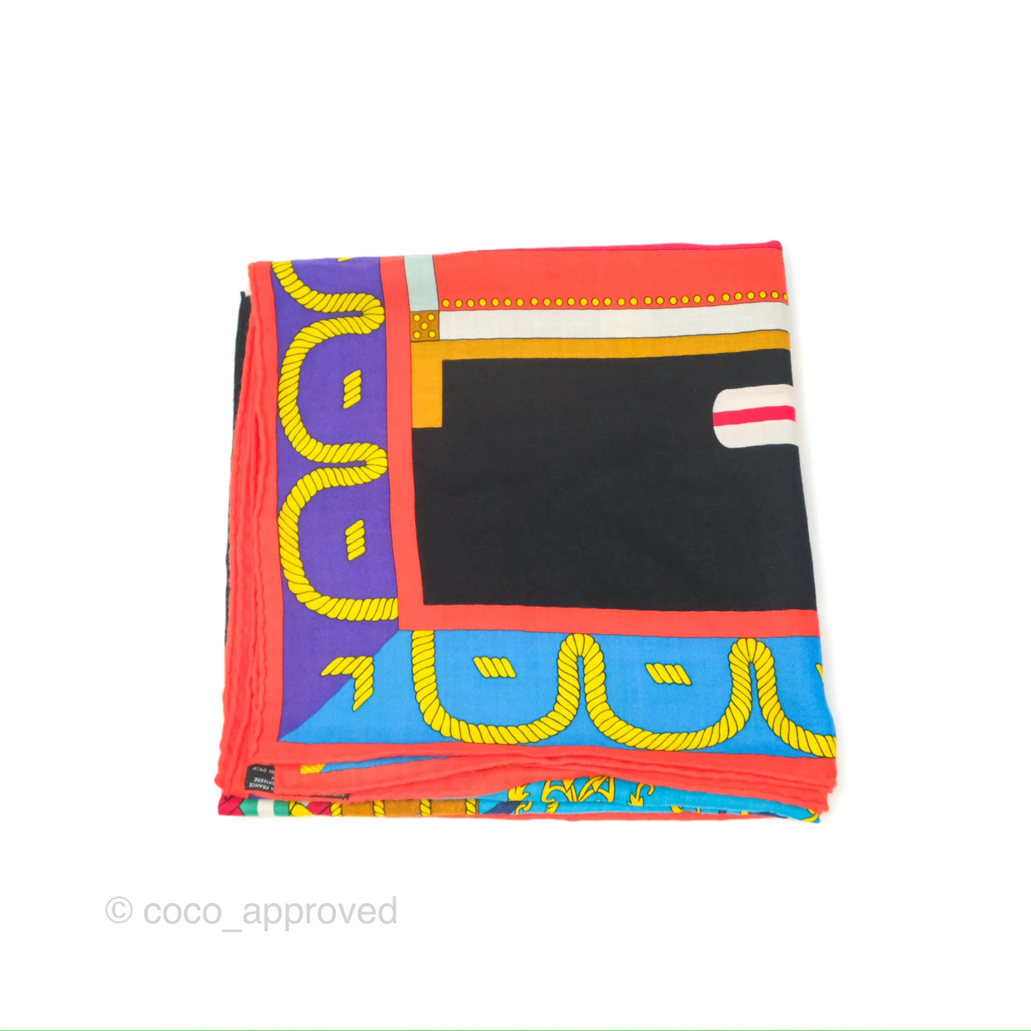 Hermes 'Balade en Berline' Scarf Shawl 140 Cashmere Silk