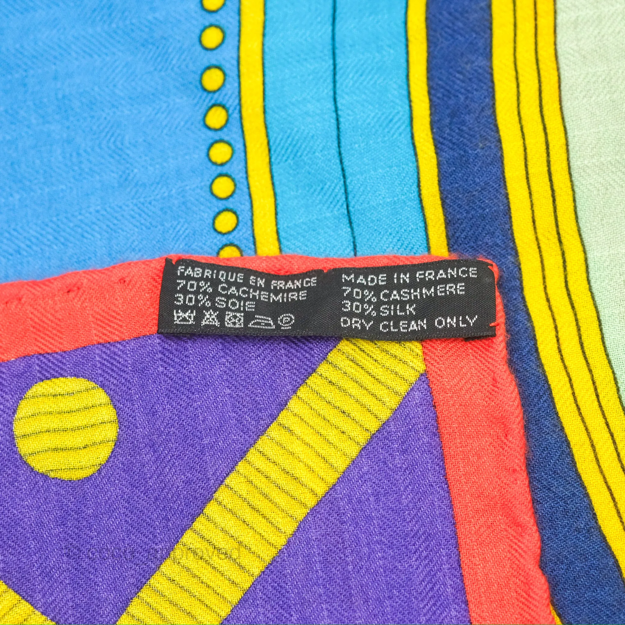 Hermes 'Balade en Berline' Scarf Shawl 140 Cashmere Silk