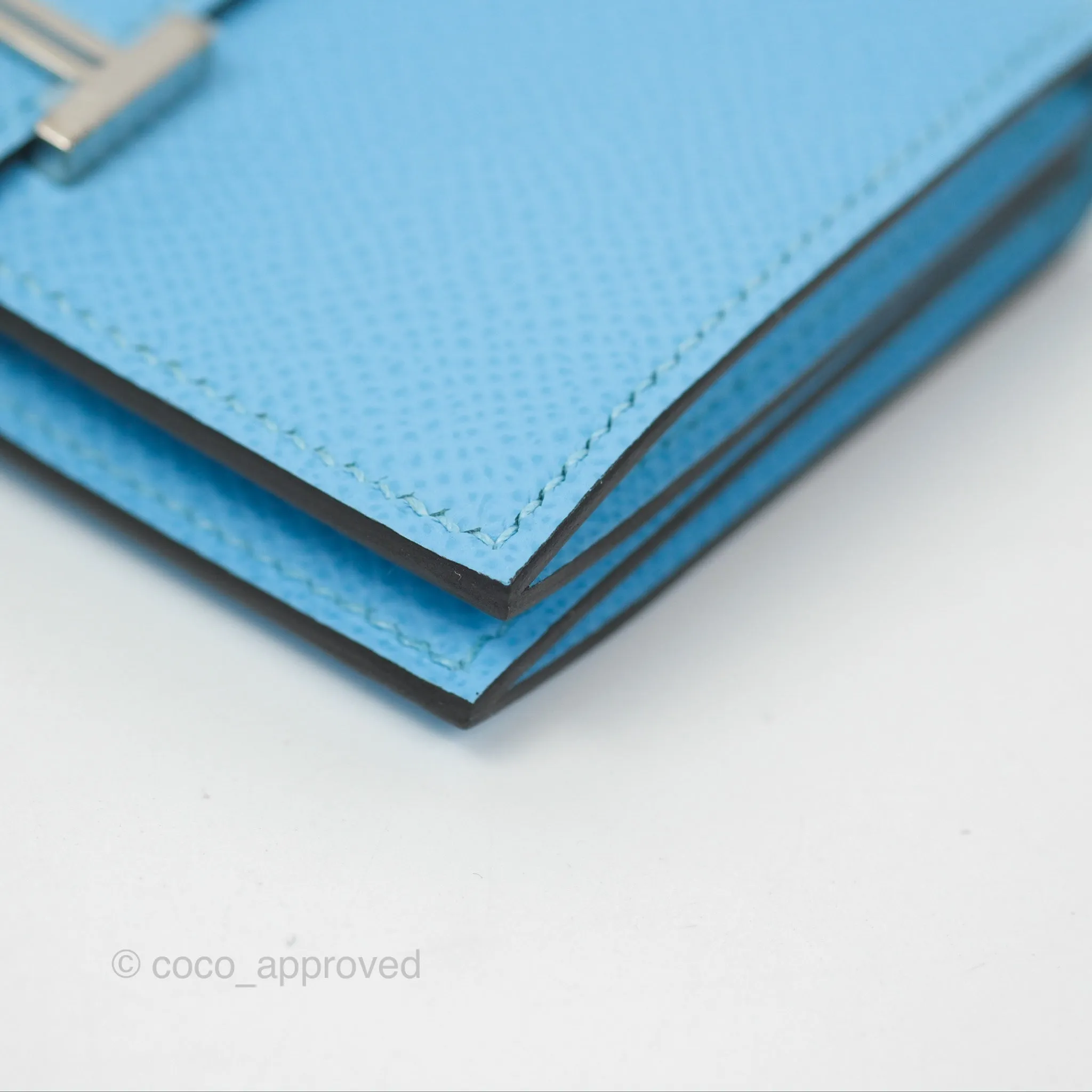 Hermes Bearn Mini Wallet Epsom Bleu Du Nord Palladium Hardware