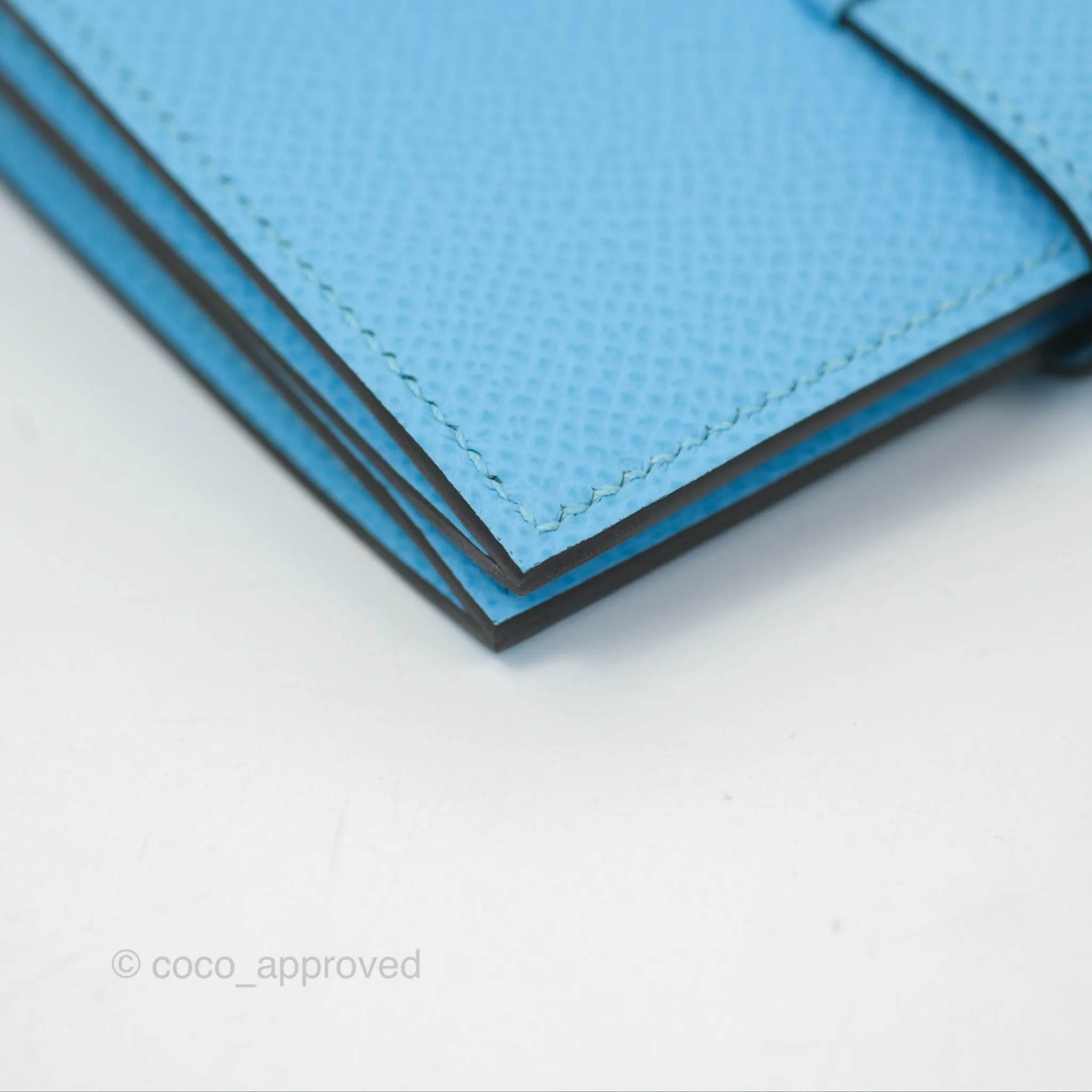 Hermes Bearn Mini Wallet Epsom Bleu Du Nord Palladium Hardware