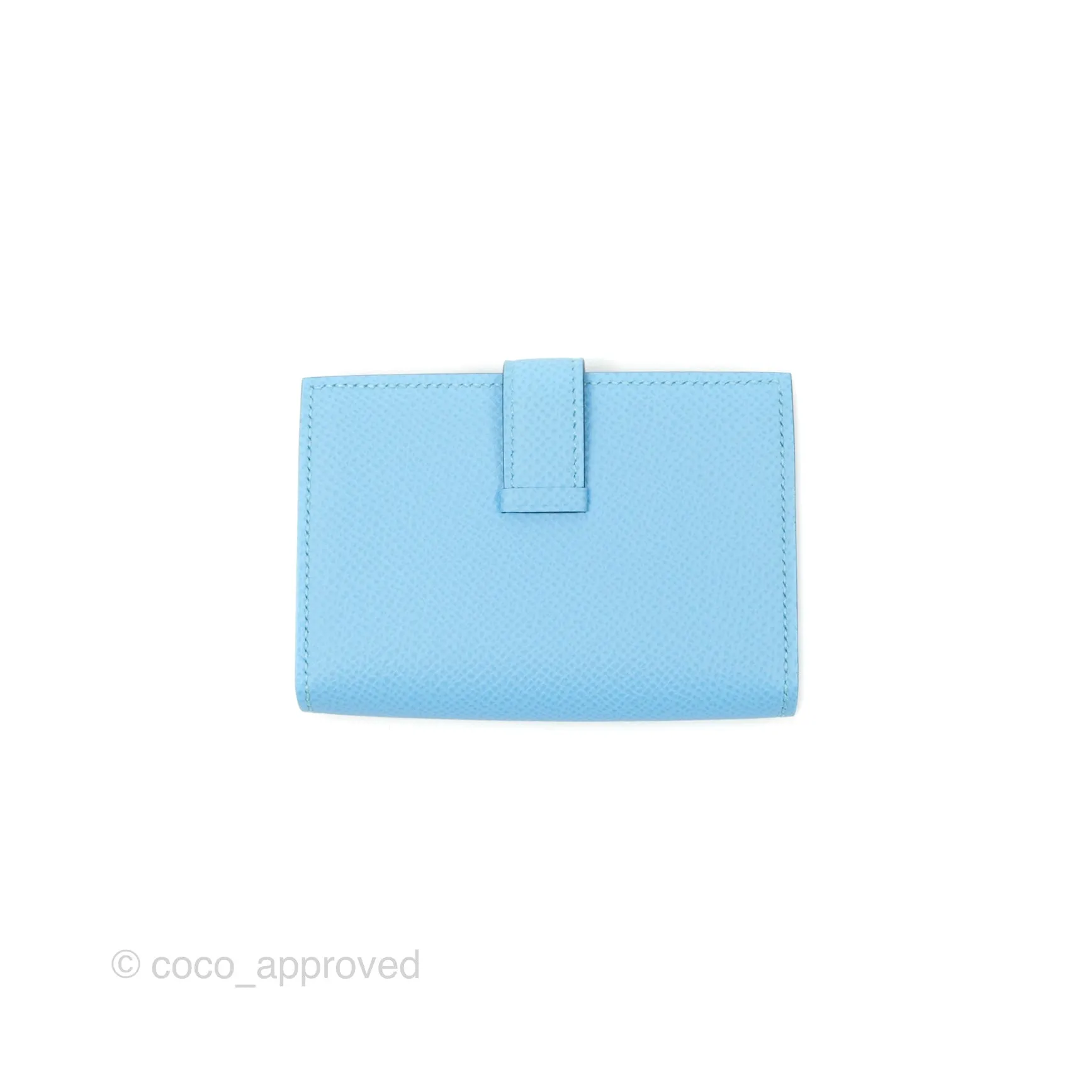 Hermes Bearn Mini Wallet Epsom Bleu Du Nord Palladium Hardware