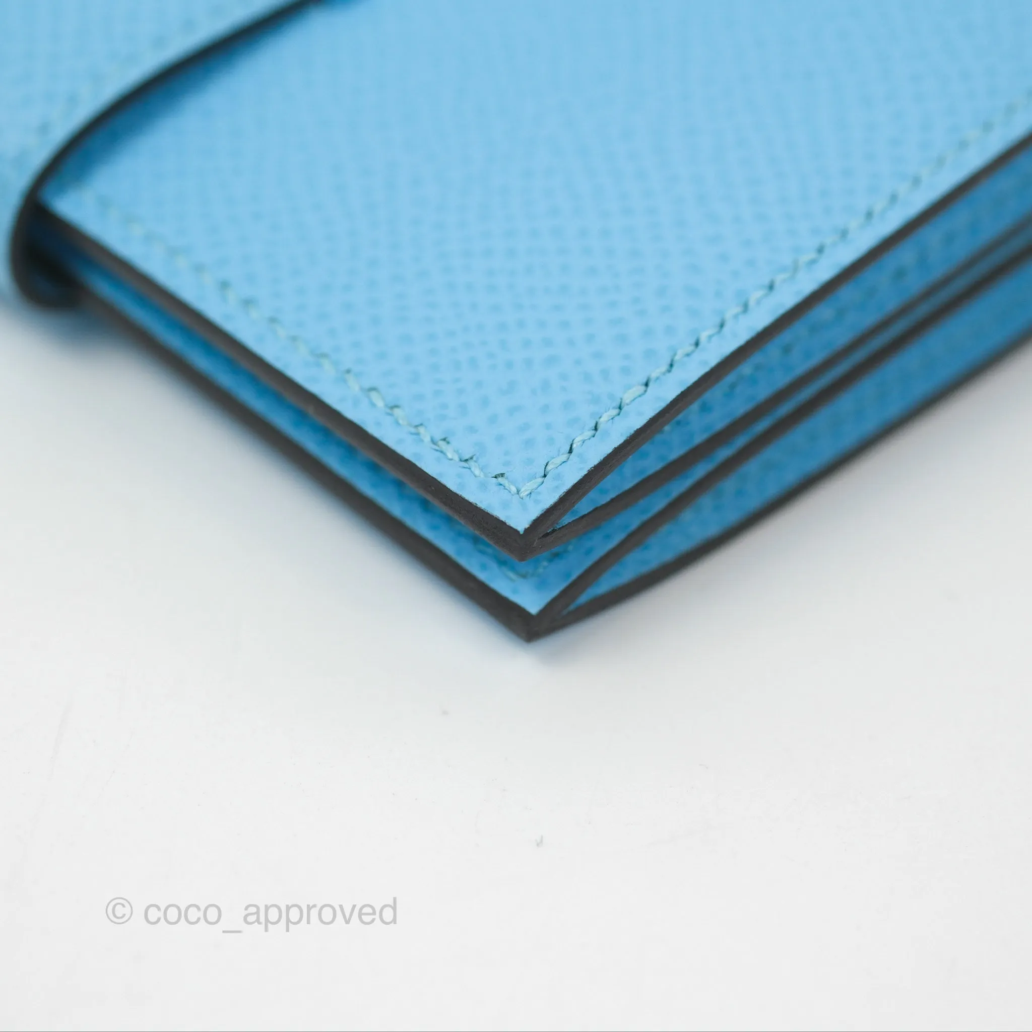 Hermes Bearn Mini Wallet Epsom Bleu Du Nord Palladium Hardware
