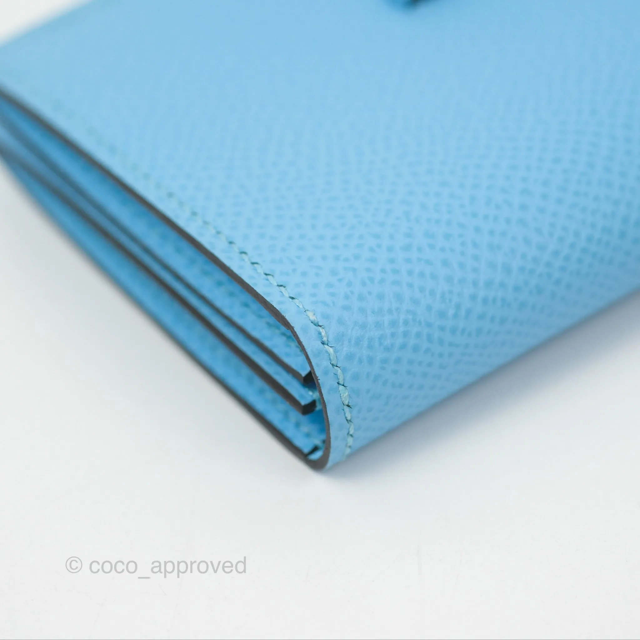 Hermes Bearn Mini Wallet Epsom Bleu Du Nord Palladium Hardware
