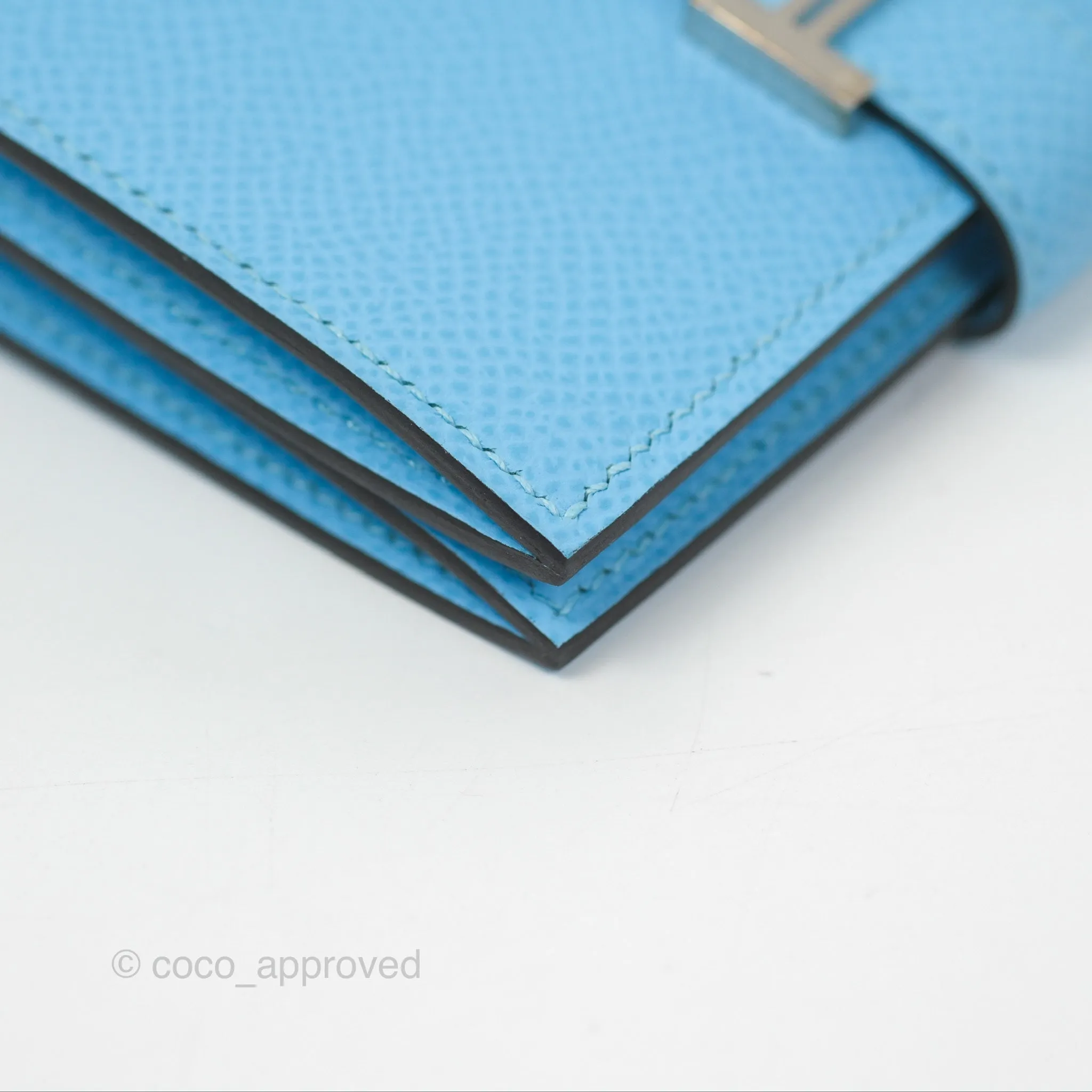 Hermes Bearn Mini Wallet Epsom Bleu Du Nord Palladium Hardware