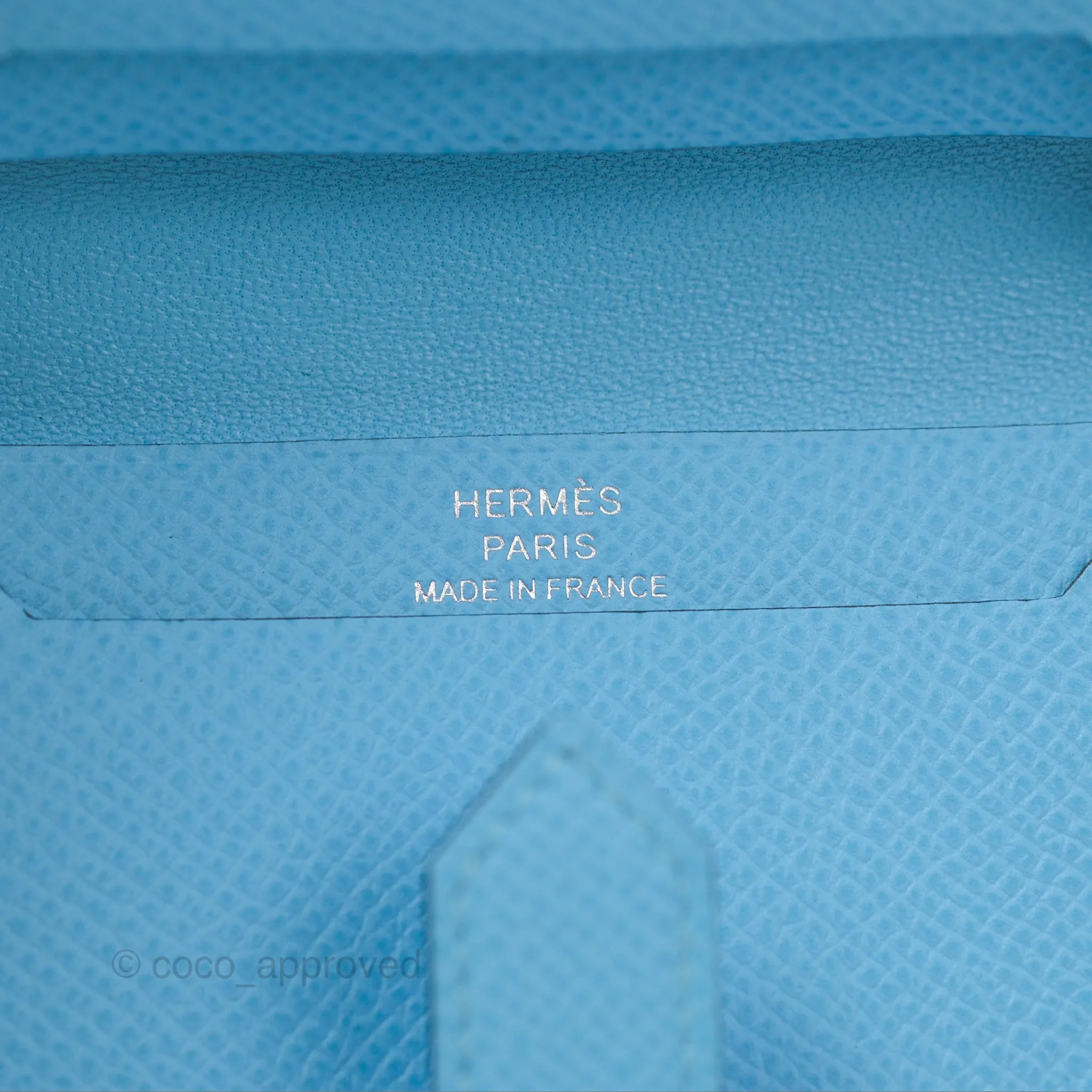 Hermes Bearn Mini Wallet Epsom Bleu Du Nord Palladium Hardware