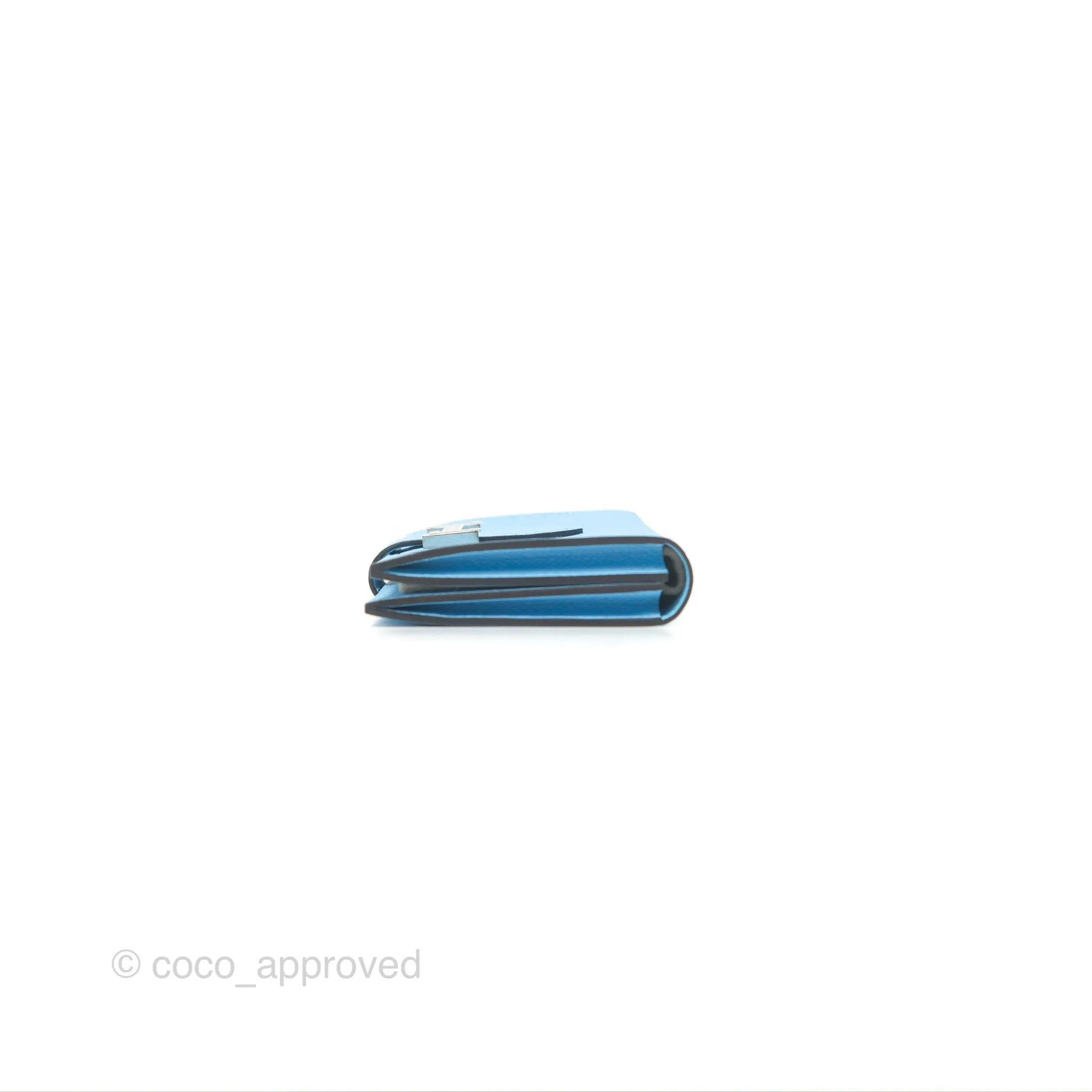 Hermes Bearn Mini Wallet Epsom Bleu Du Nord Palladium Hardware