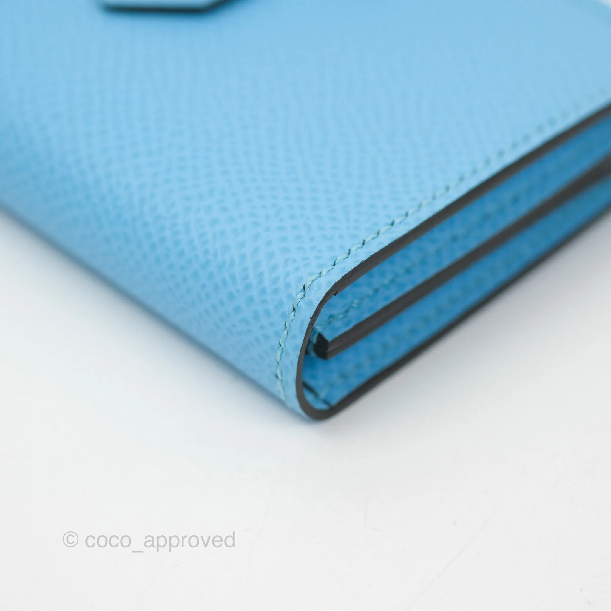 Hermes Bearn Mini Wallet Epsom Bleu Du Nord Palladium Hardware