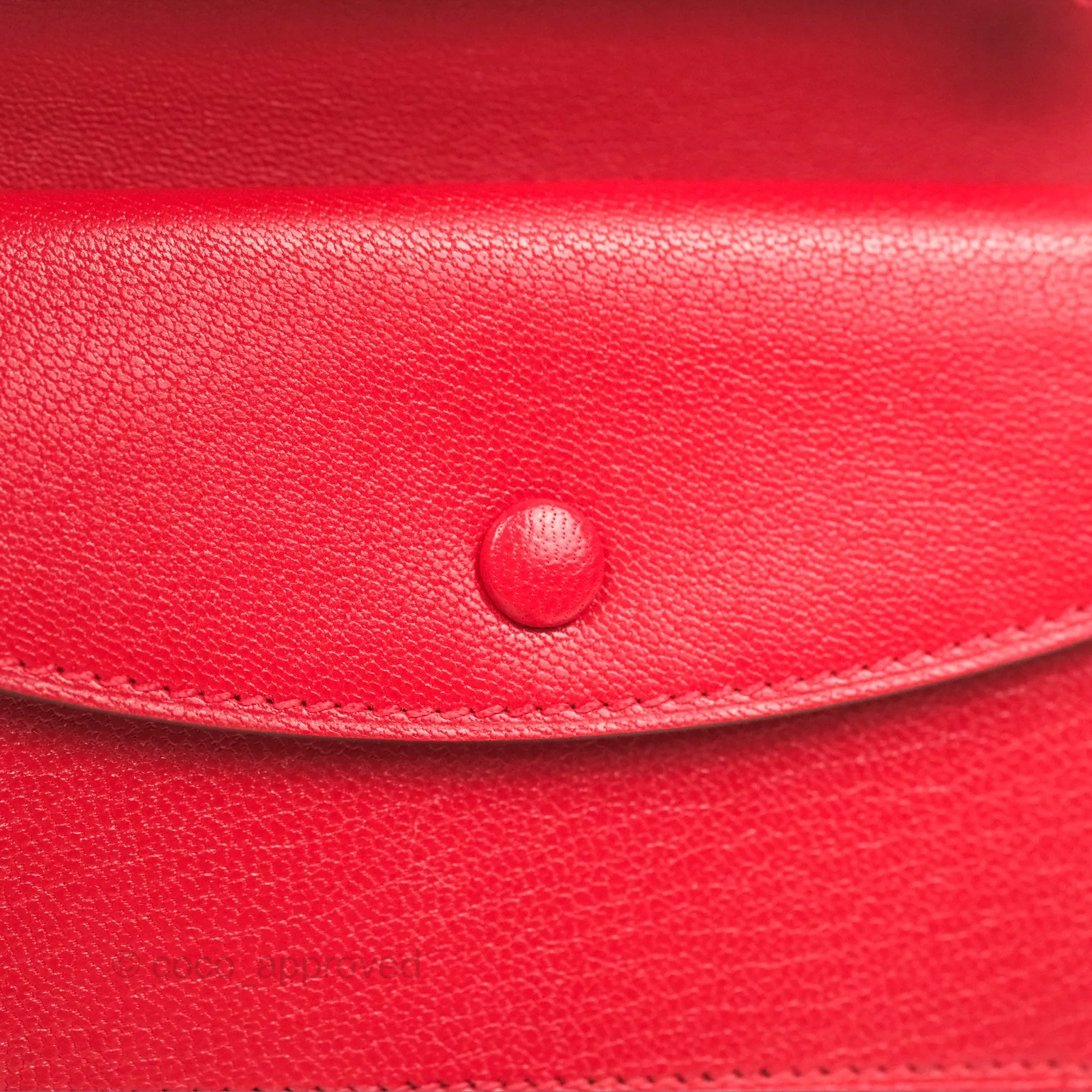 Hermes Bearn Mini Wallet Rouge De Coeur Chamkila Goatskin Gold Hardware