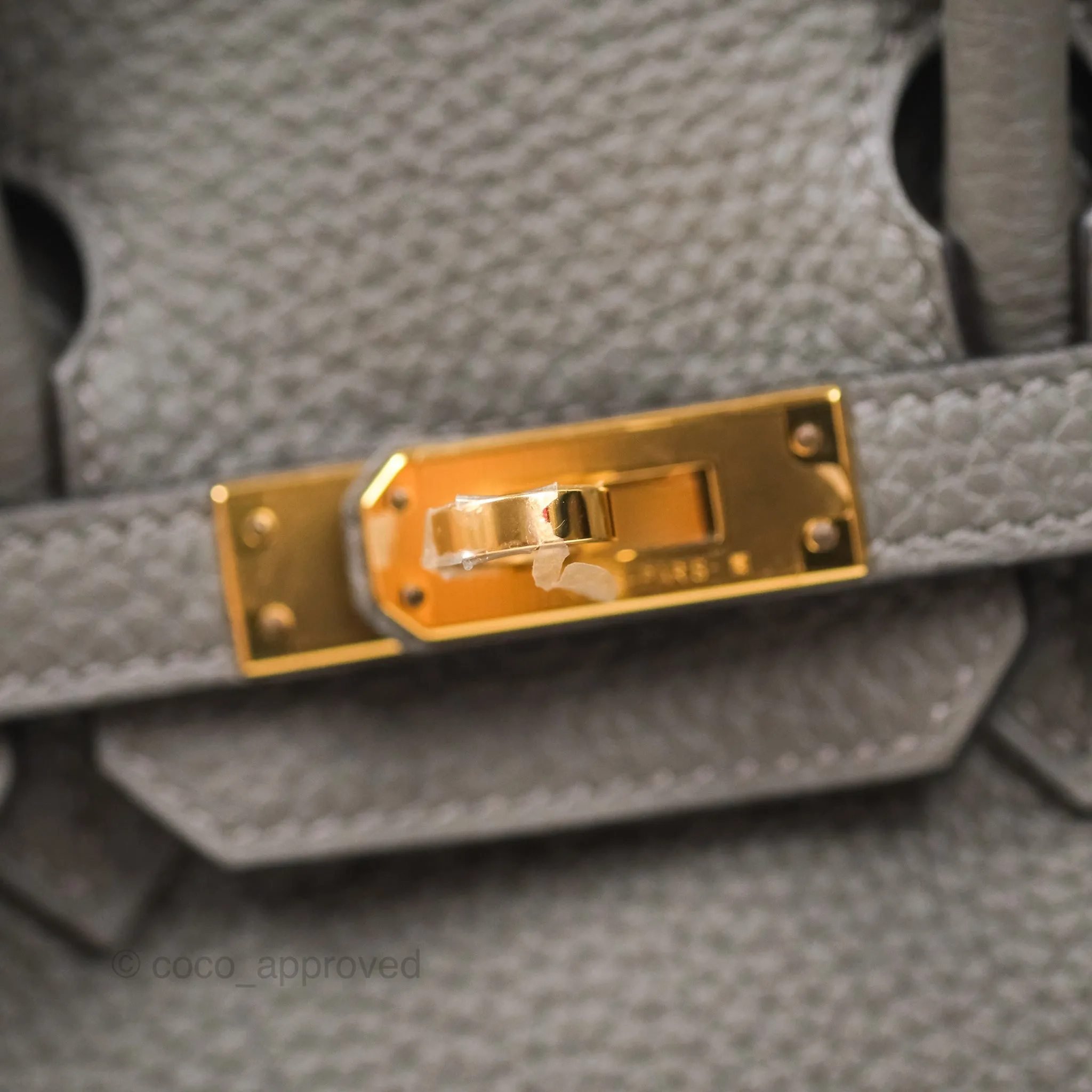 Hermes Birkin 25 Retourne Gris Meyer 0L Togo Gold Hardware