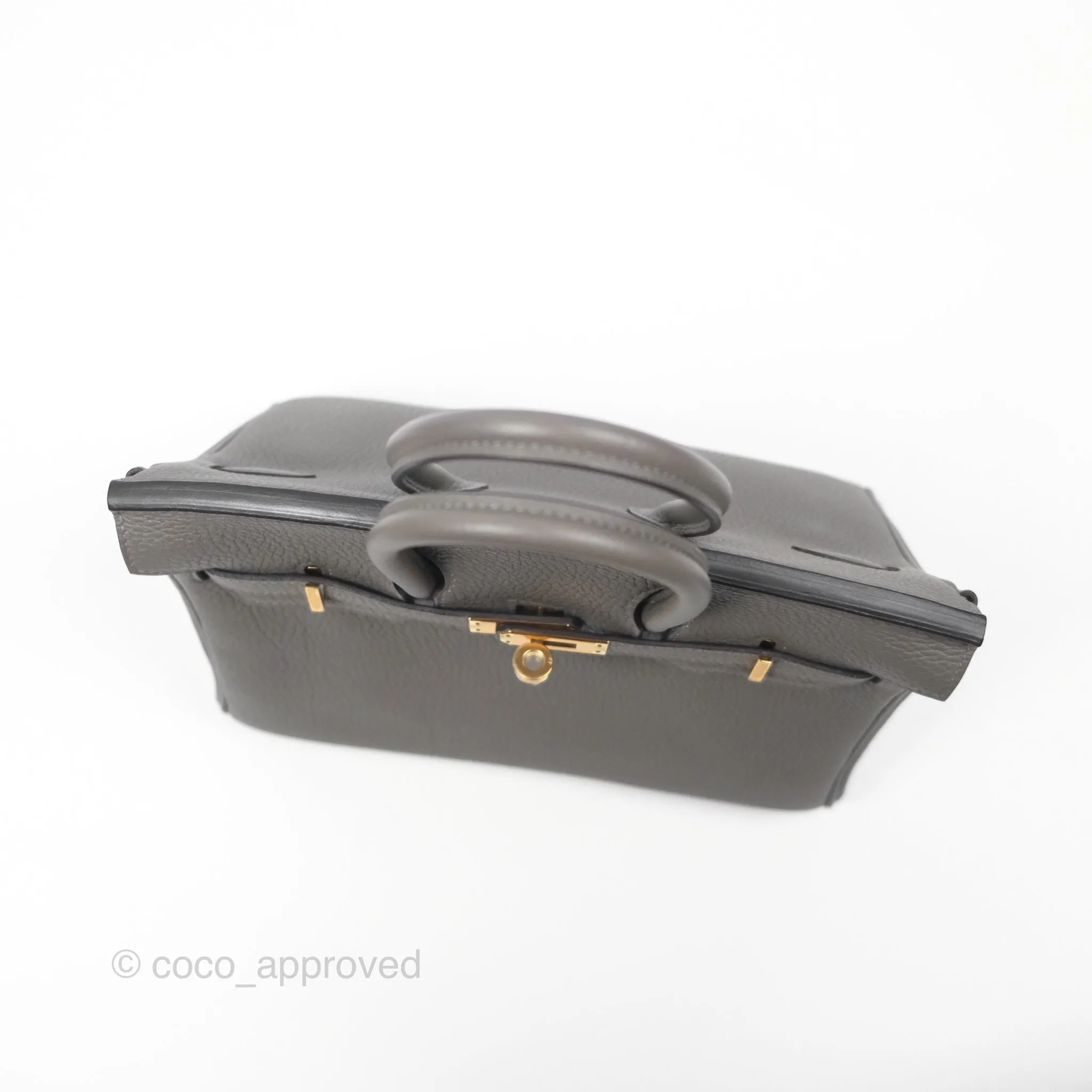 Hermes Birkin 25 Retourne Gris Meyer 0L Togo Gold Hardware
