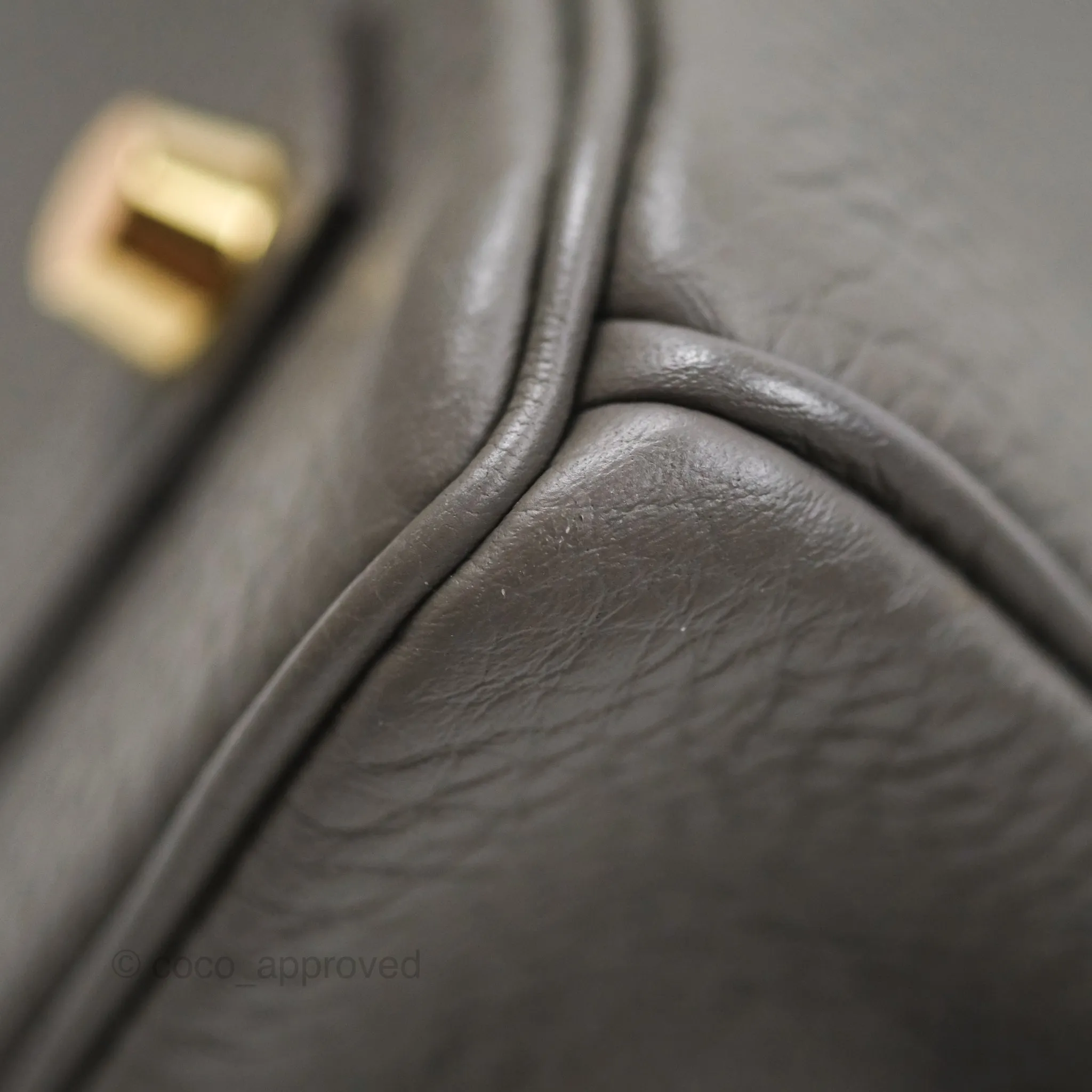 Hermes Birkin 25 Retourne Gris Meyer 0L Togo Gold Hardware