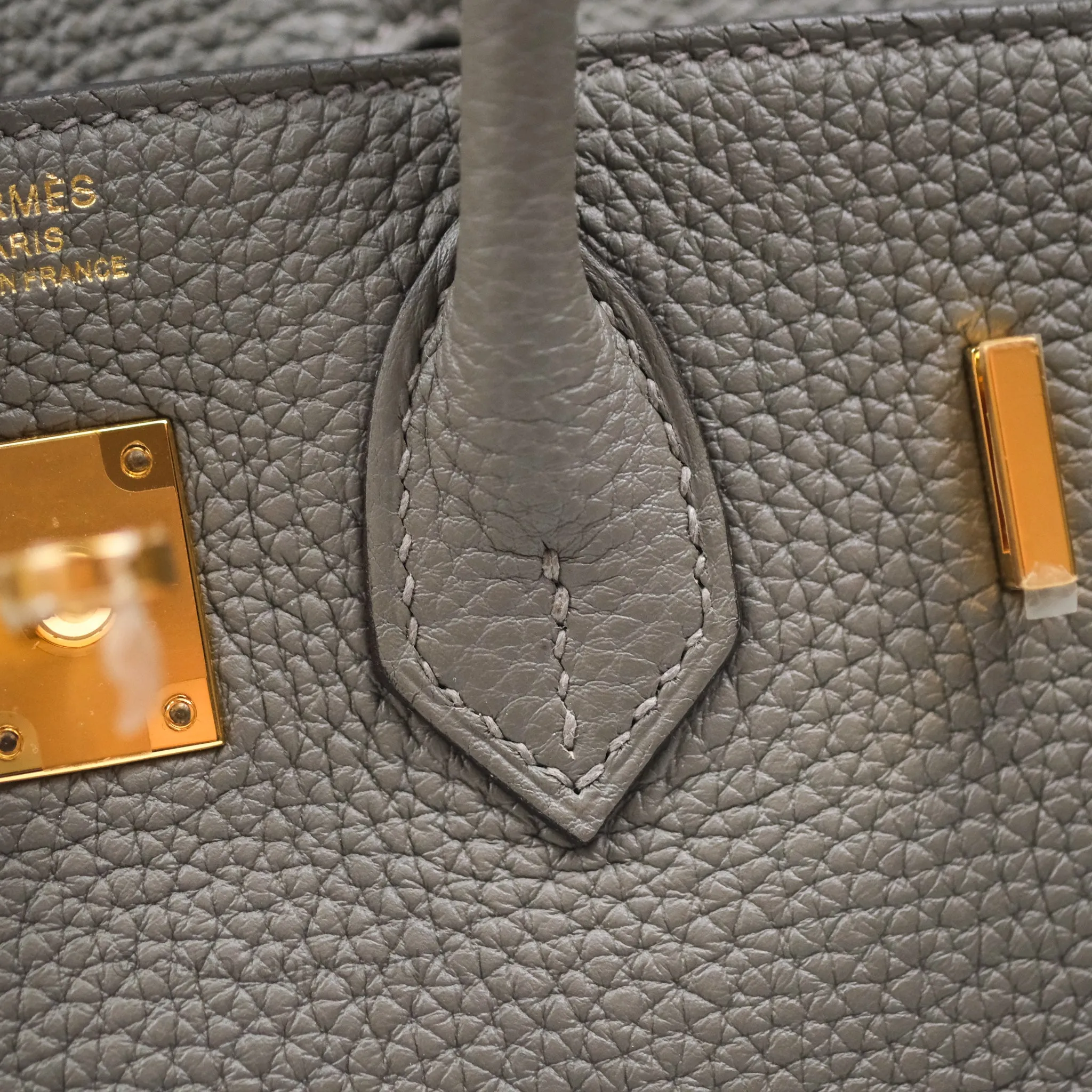 Hermes Birkin 25 Retourne Gris Meyer 0L Togo Gold Hardware