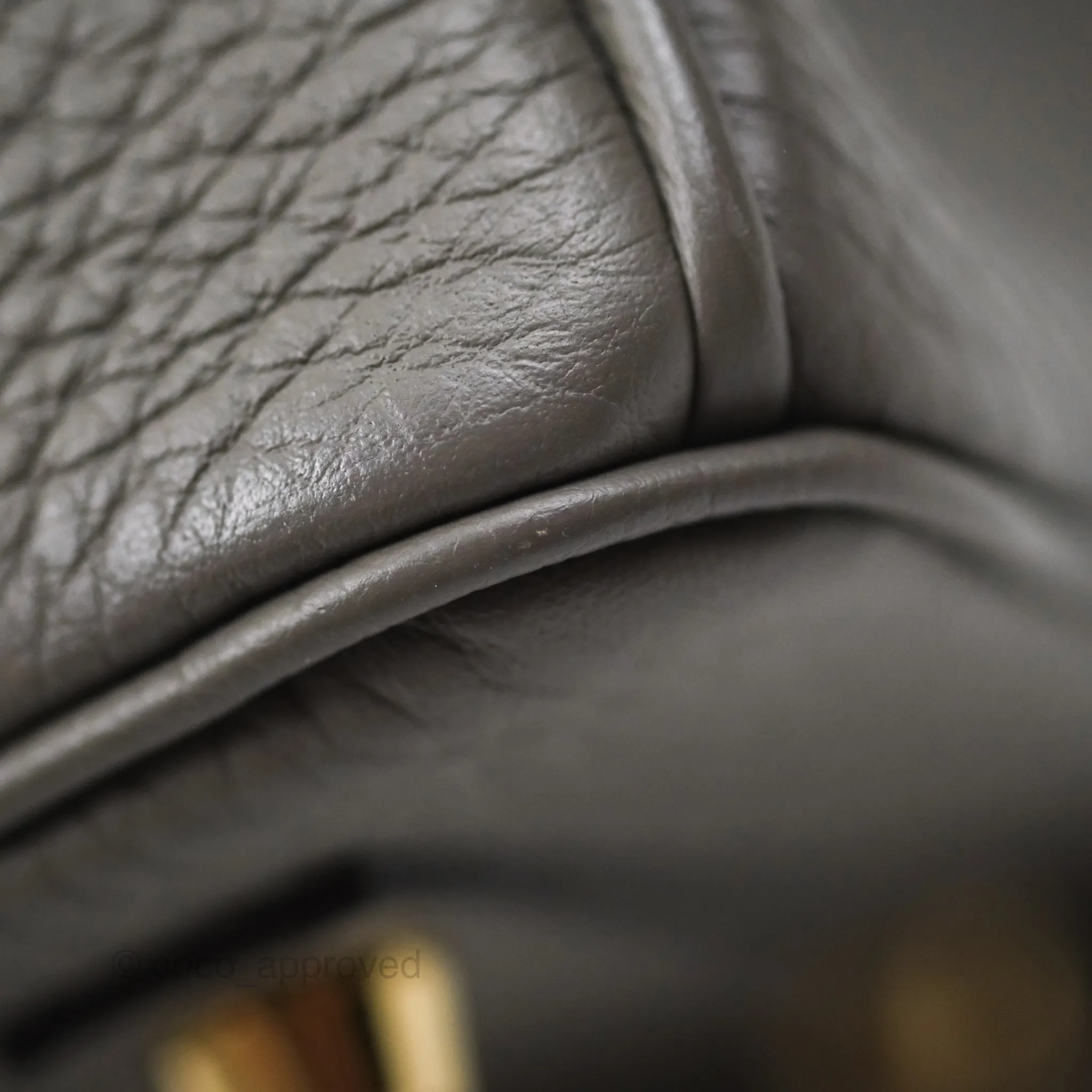 Hermes Birkin 25 Retourne Gris Meyer 0L Togo Gold Hardware