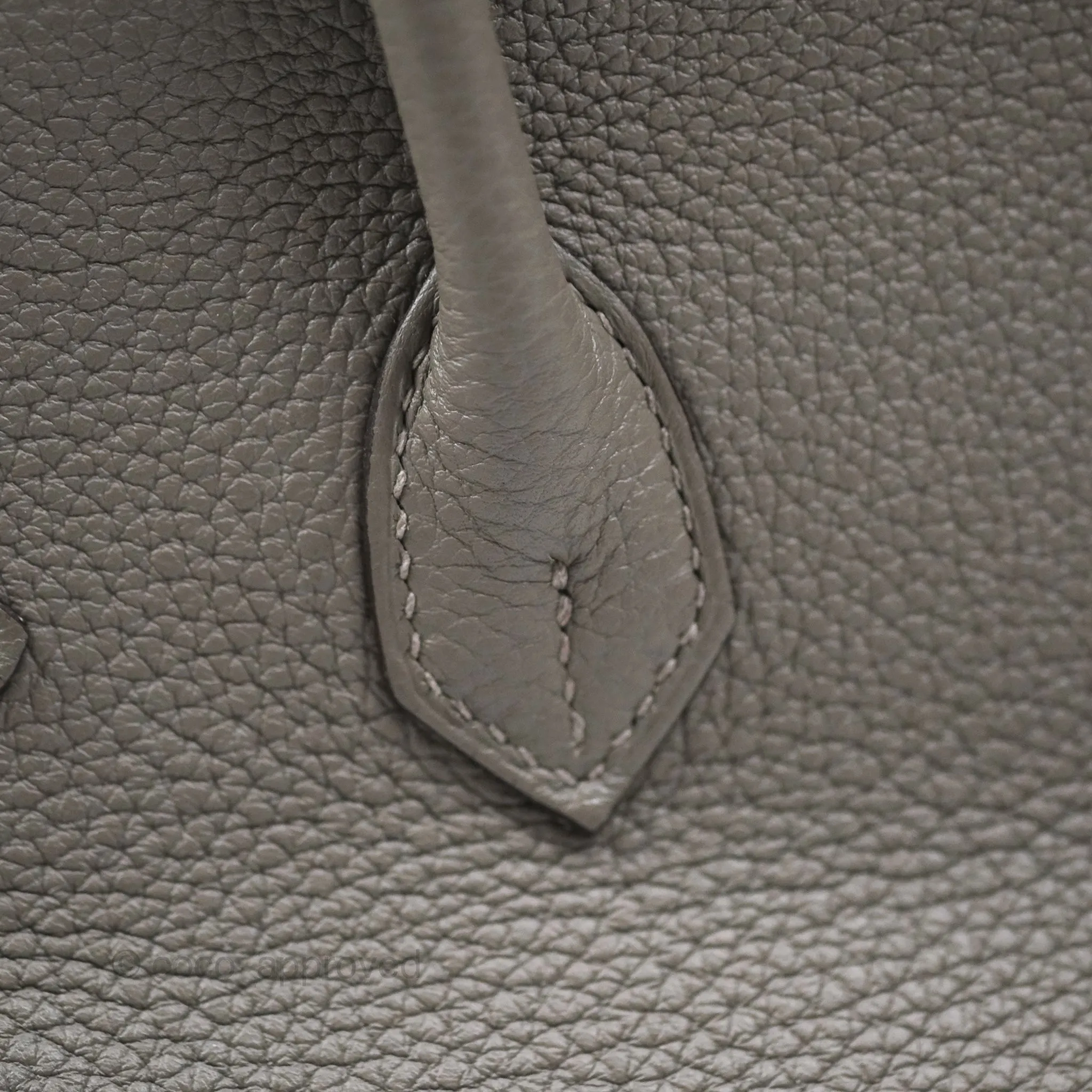 Hermes Birkin 25 Retourne Gris Meyer 0L Togo Gold Hardware