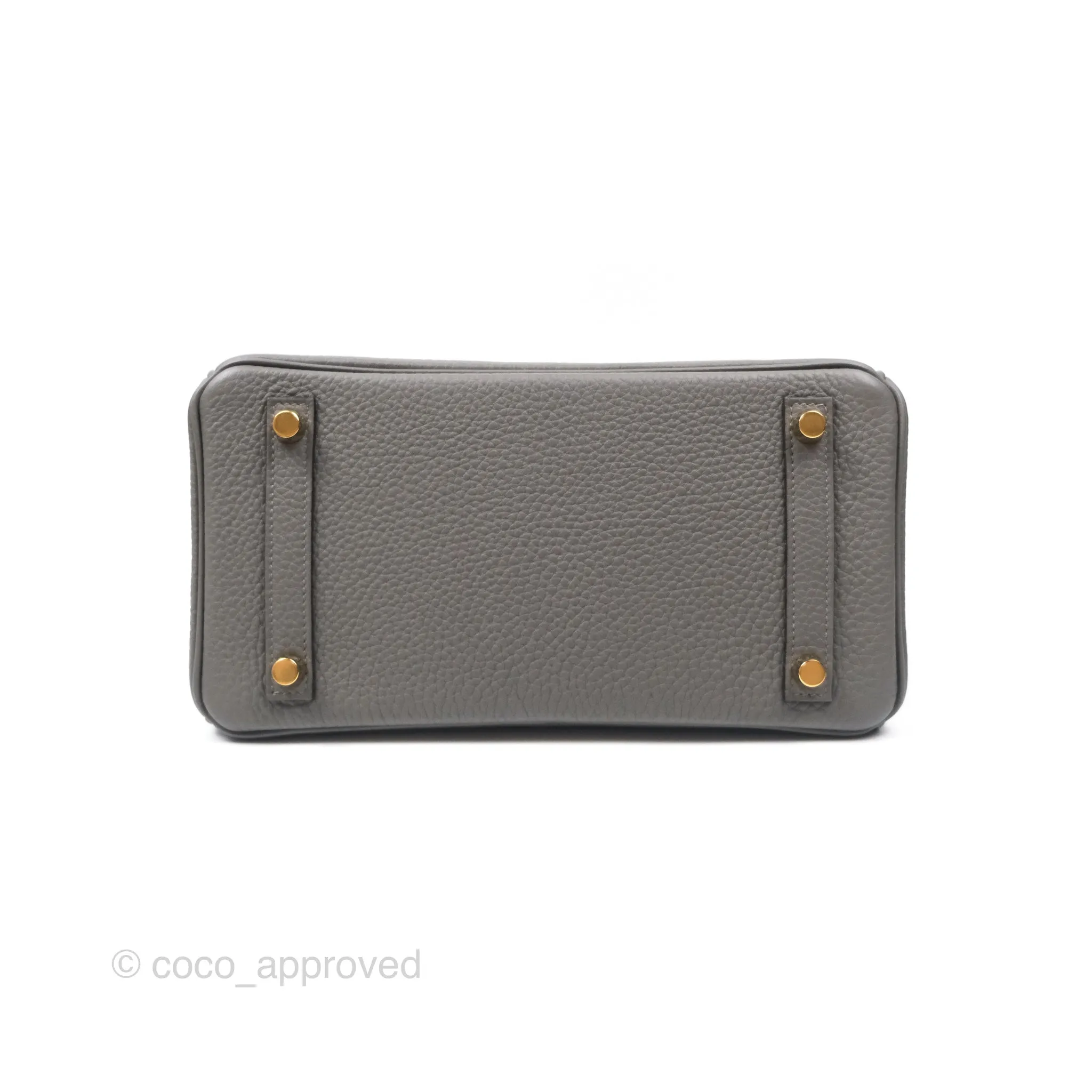 Hermes Birkin 25 Retourne Gris Meyer 0L Togo Gold Hardware