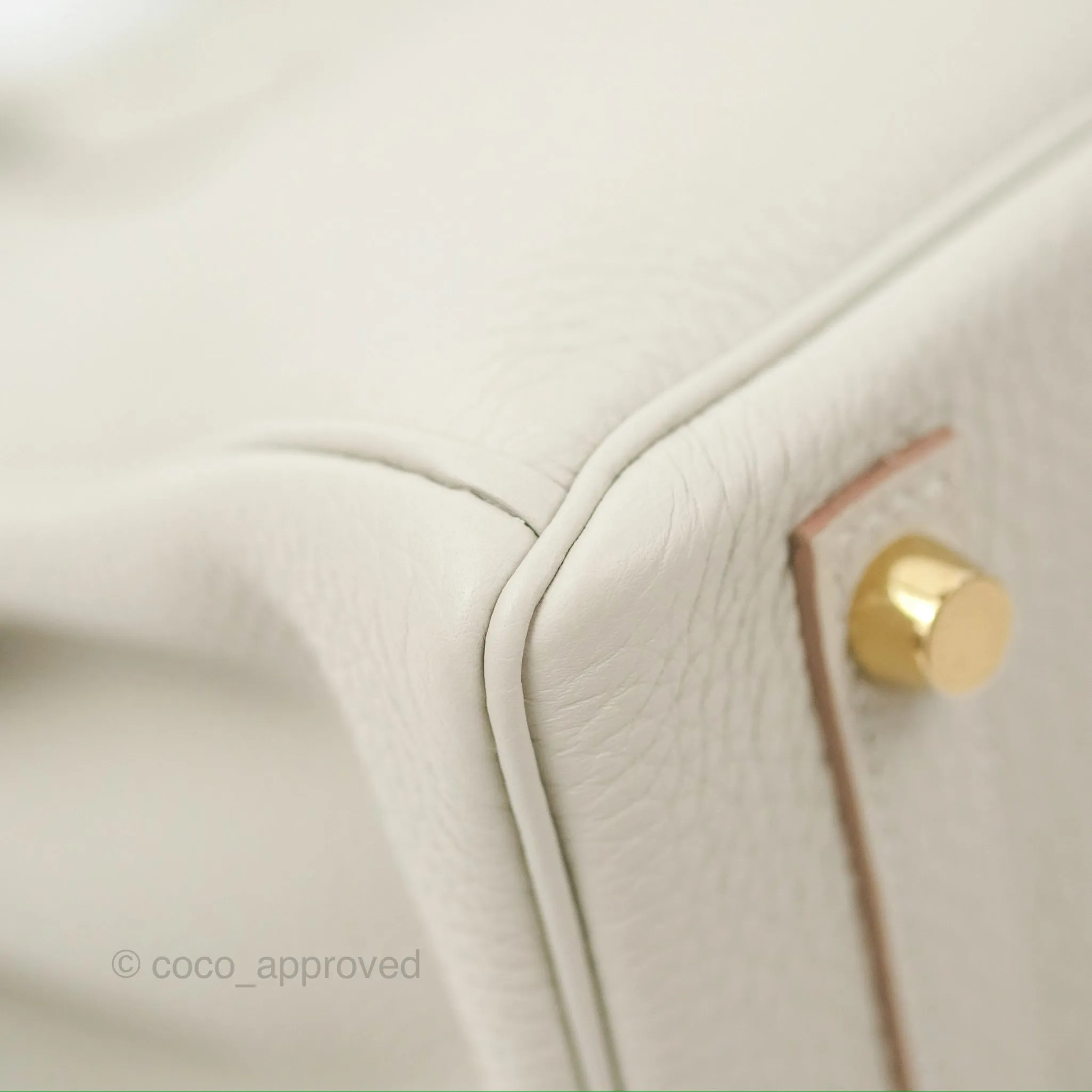 Hermes Birkin 25 Retourne Gris Perle 80 Togo Gold Hardware