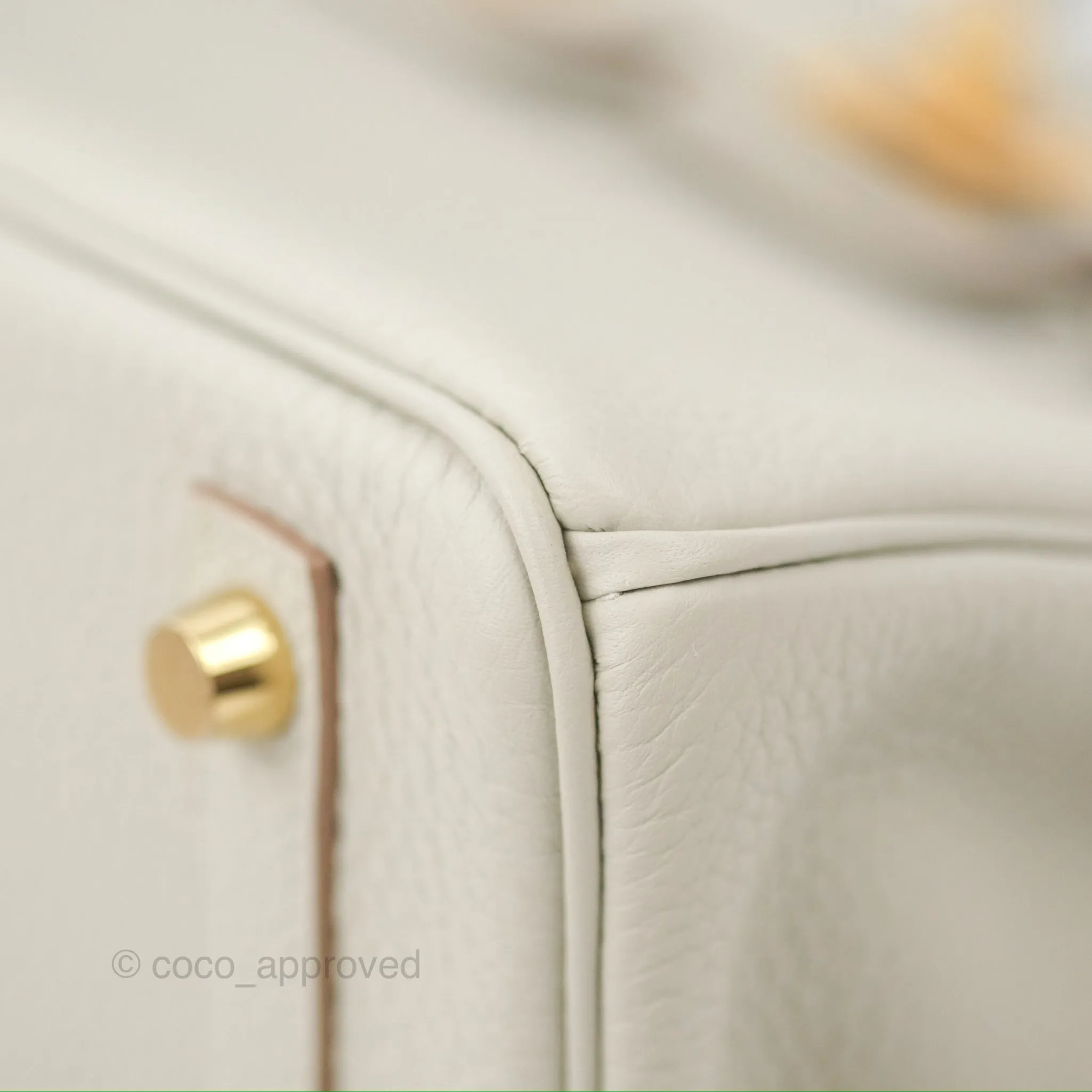 Hermes Birkin 25 Retourne Gris Perle 80 Togo Gold Hardware
