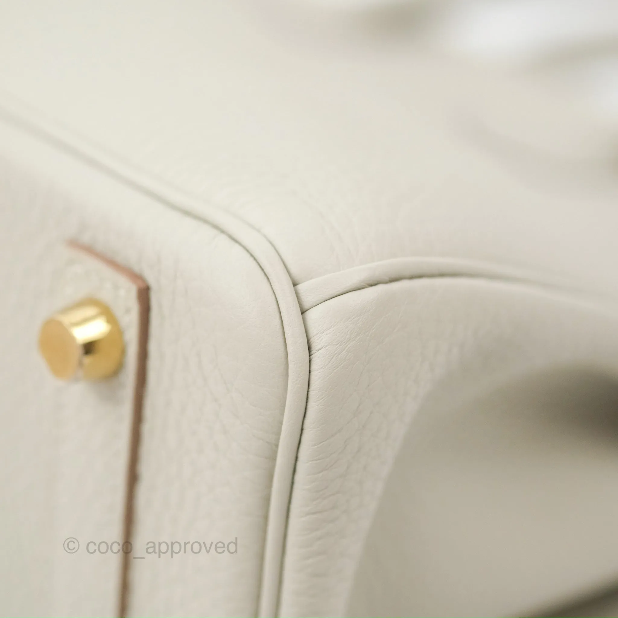 Hermes Birkin 25 Retourne Gris Perle 80 Togo Gold Hardware