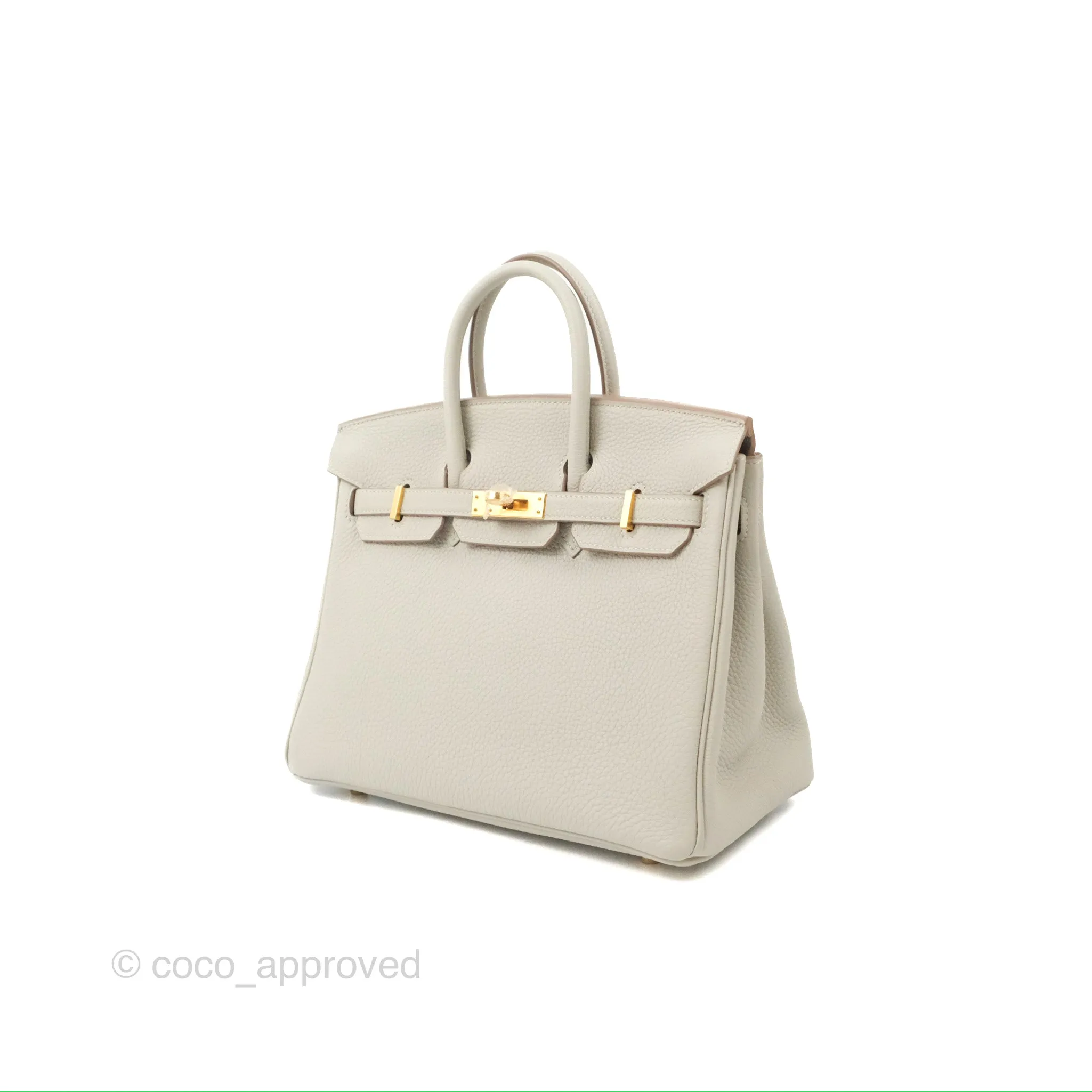Hermes Birkin 25 Retourne Gris Perle 80 Togo Gold Hardware