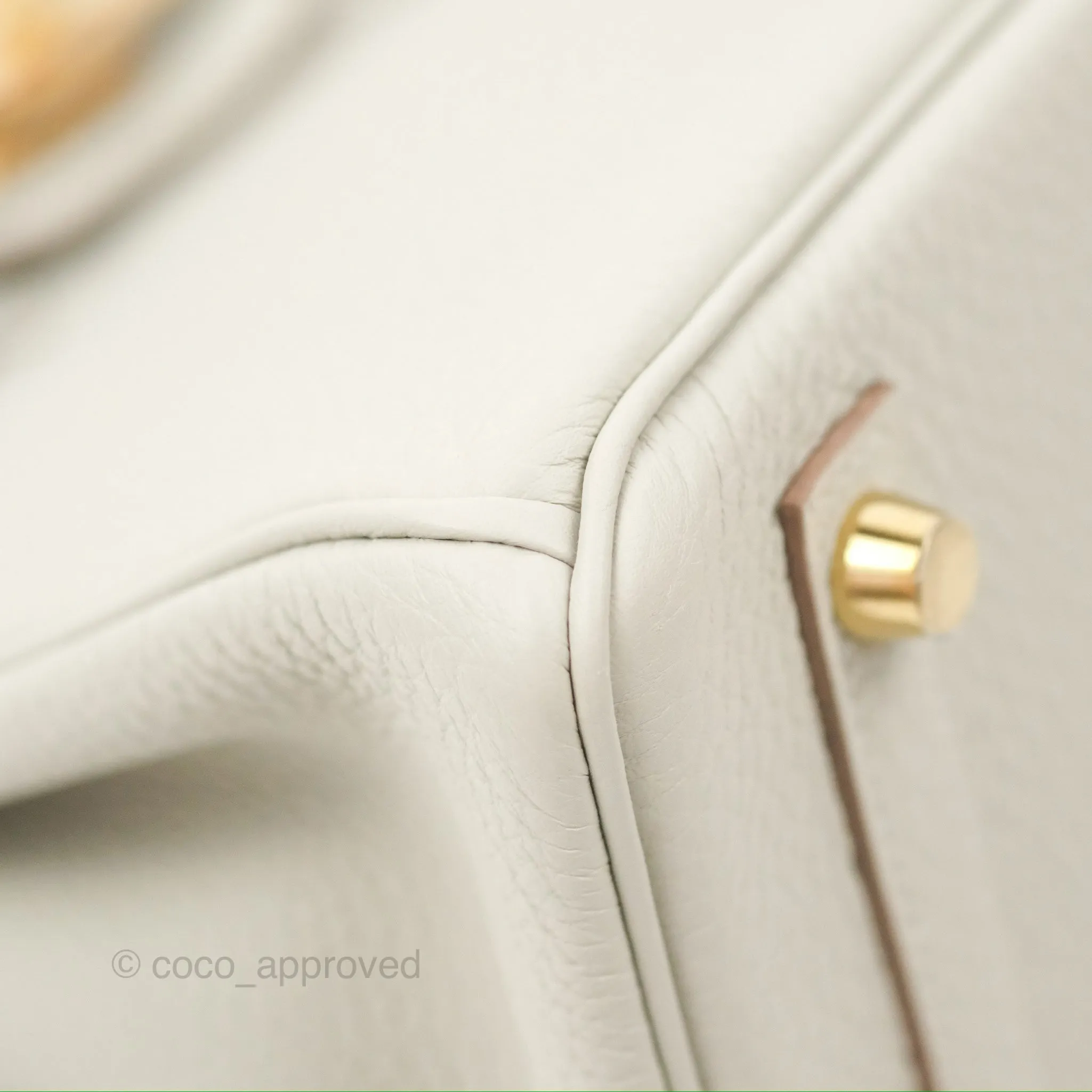 Hermes Birkin 25 Retourne Gris Perle 80 Togo Gold Hardware