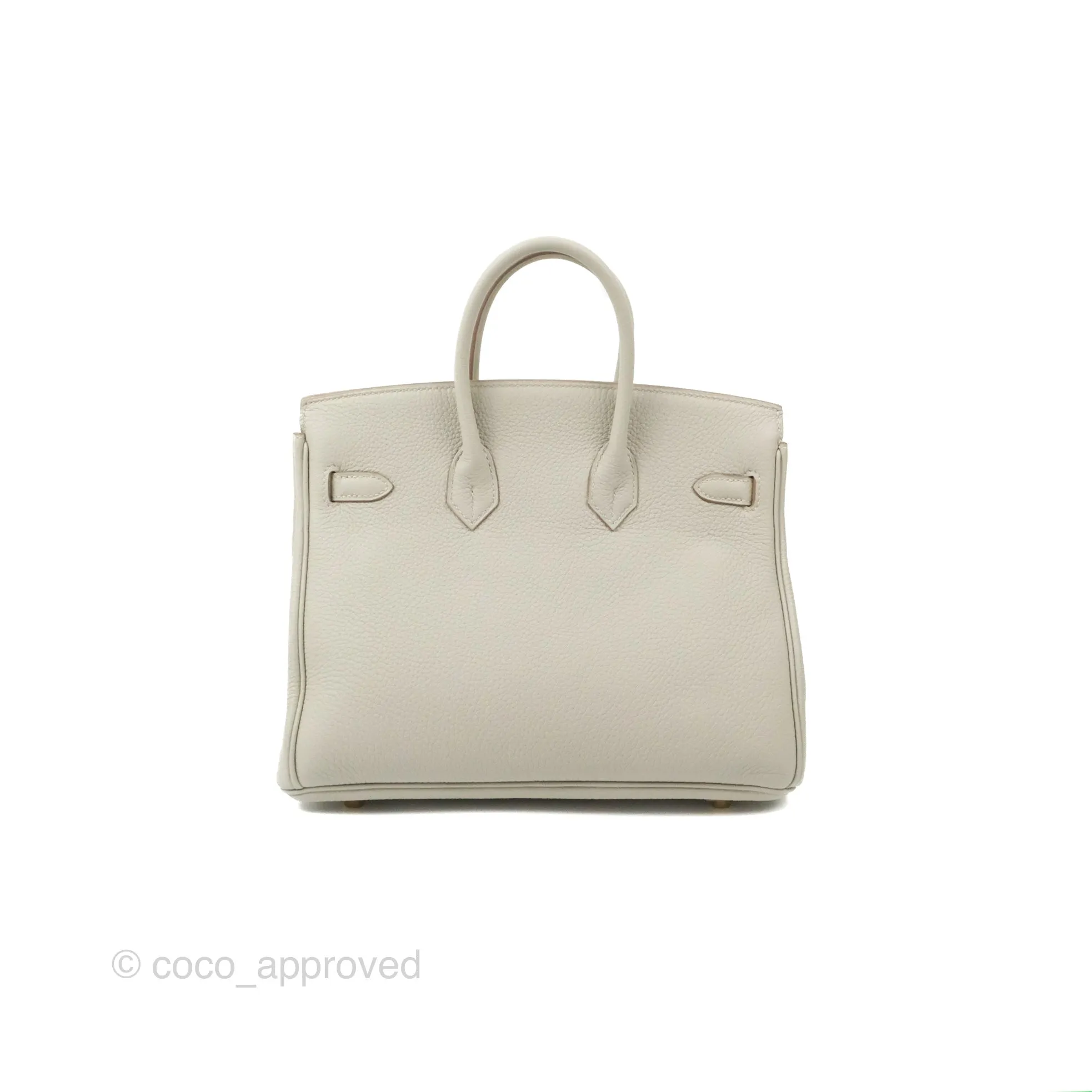 Hermes Birkin 25 Retourne Gris Perle 80 Togo Gold Hardware