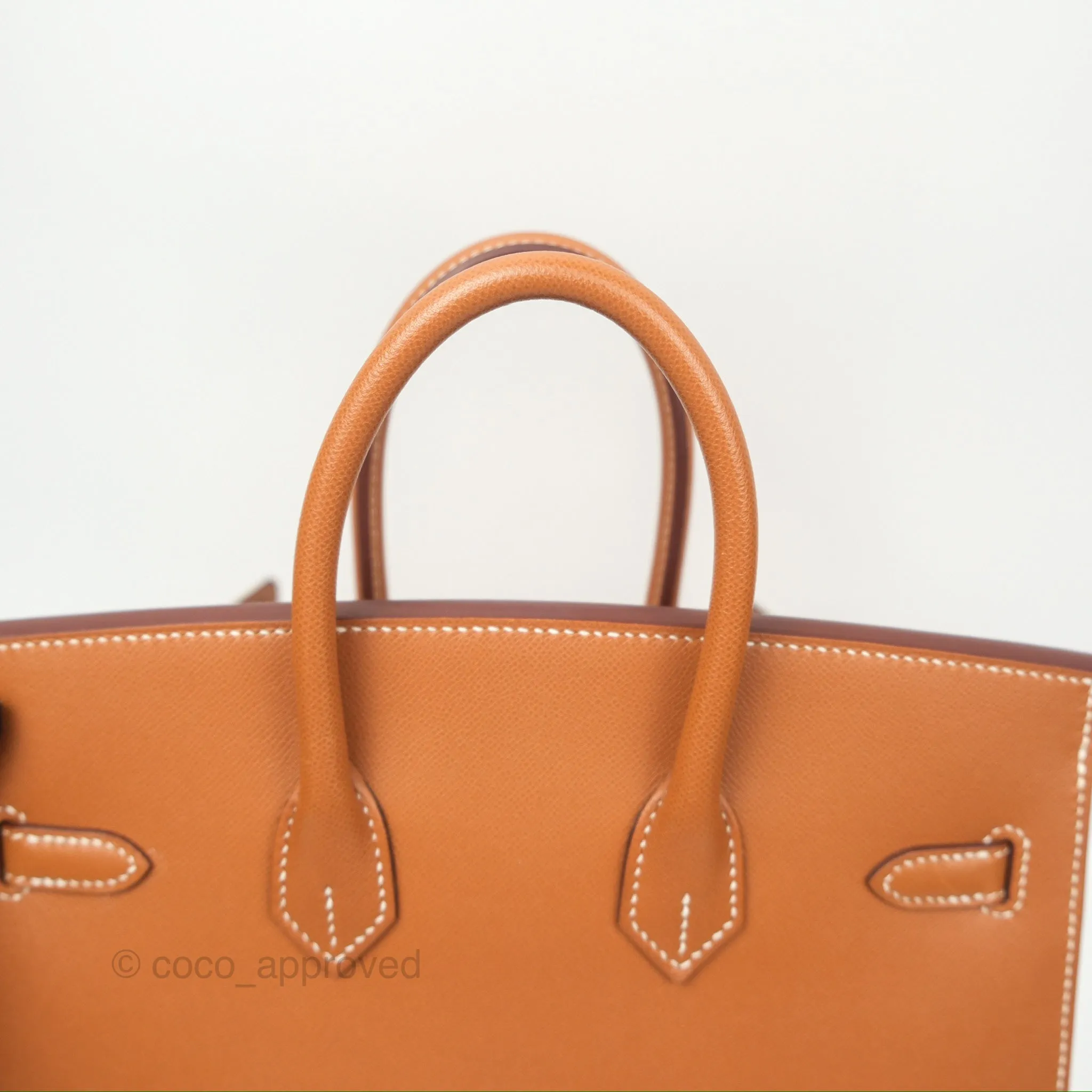 Hermes Birkin 25 Sellier Gold Madame Leather Gold Hardware