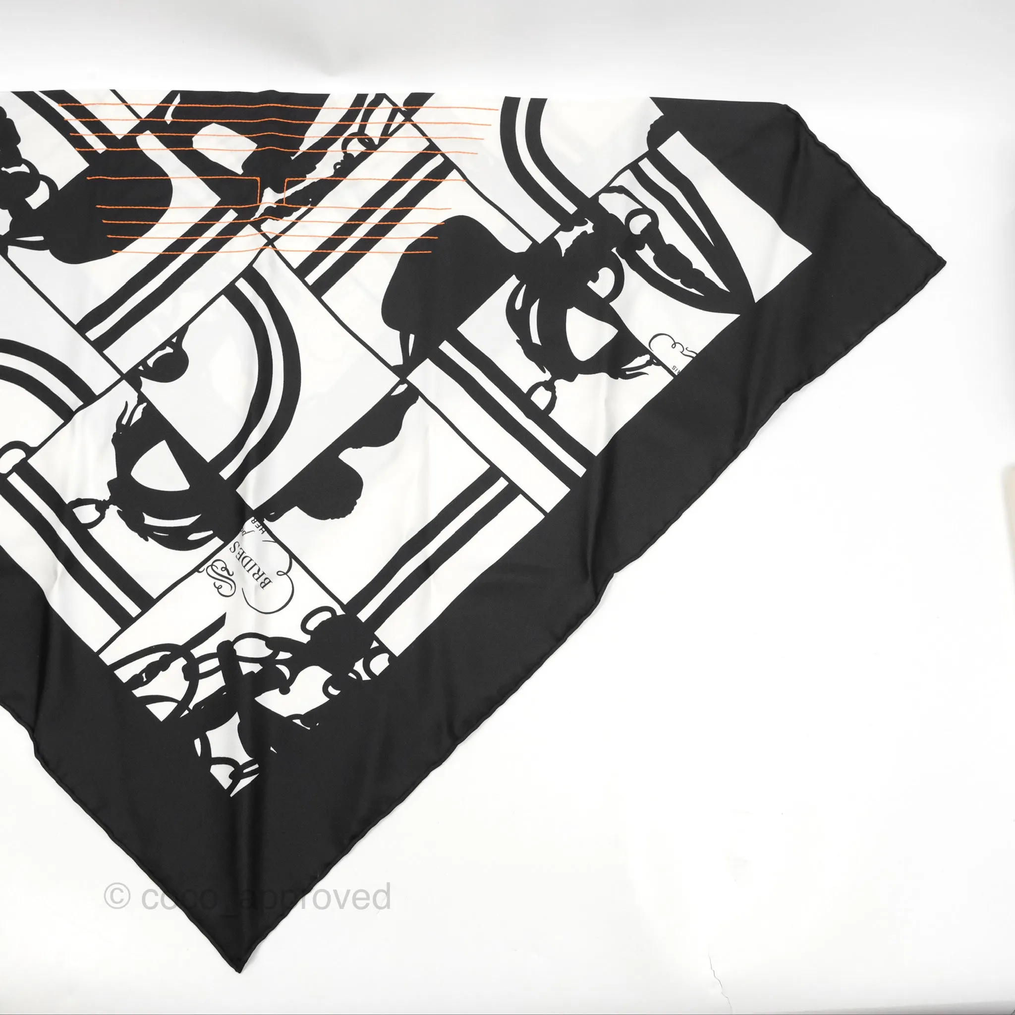 Hermes Brides De Gala En Desordre Triangle Silk Scarf 70