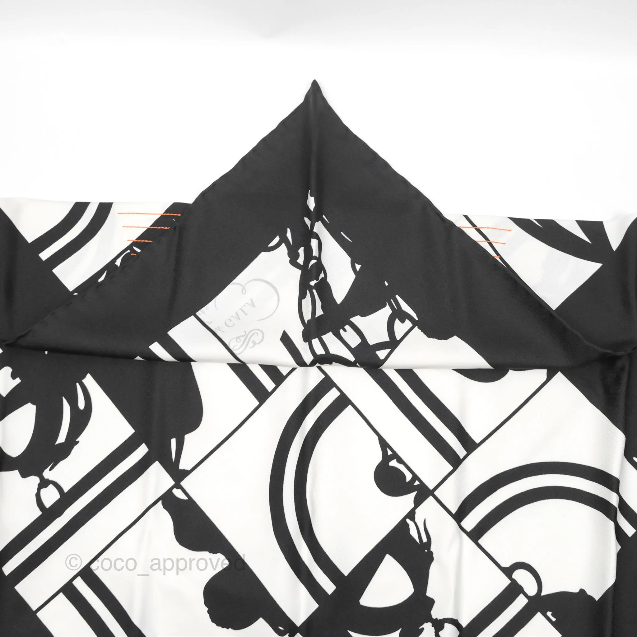 Hermes Brides De Gala En Desordre Triangle Silk Scarf 70