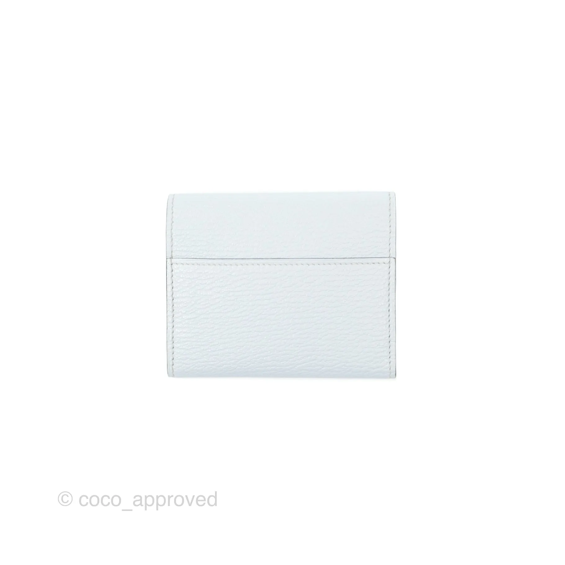 Hermes Clic H Mini Card Holder Blue Chevre Mysore Palladium Hardware
