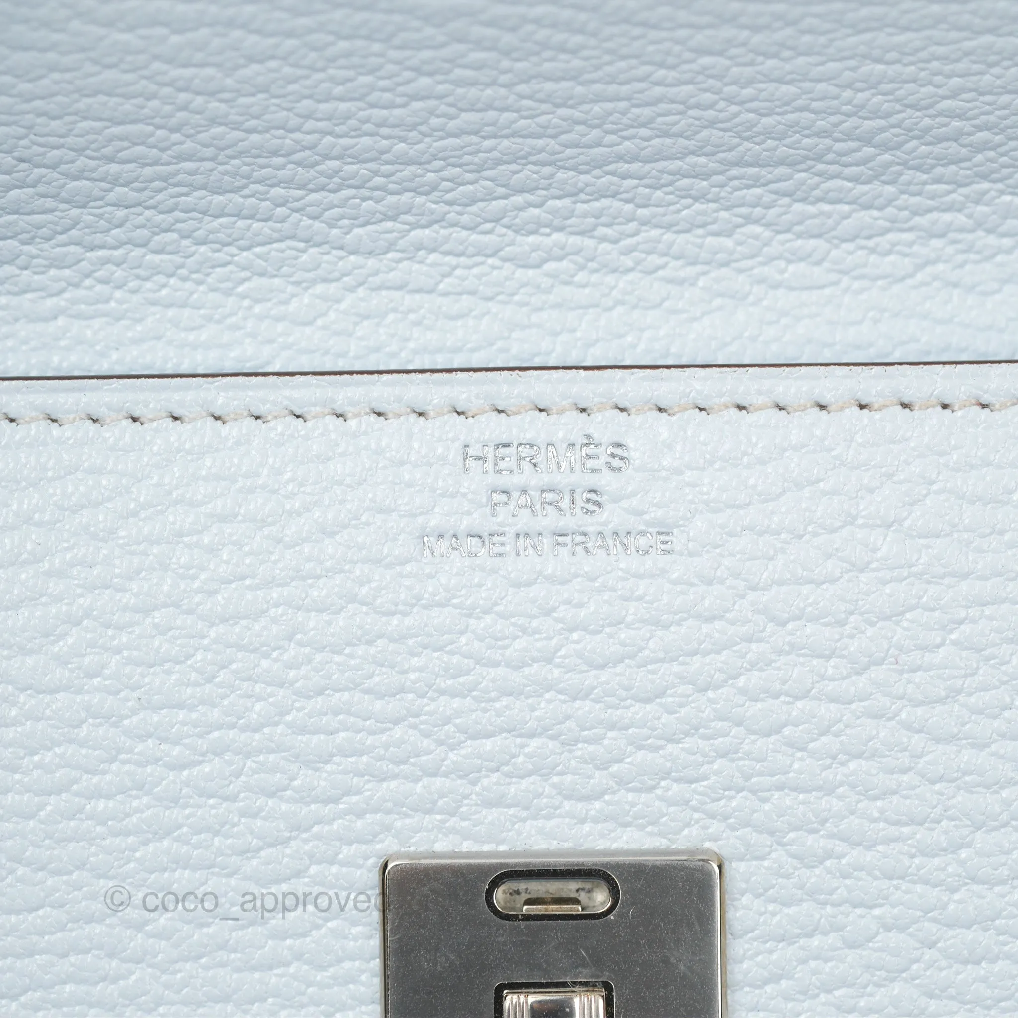 Hermes Clic H Mini Card Holder Blue Chevre Mysore Palladium Hardware